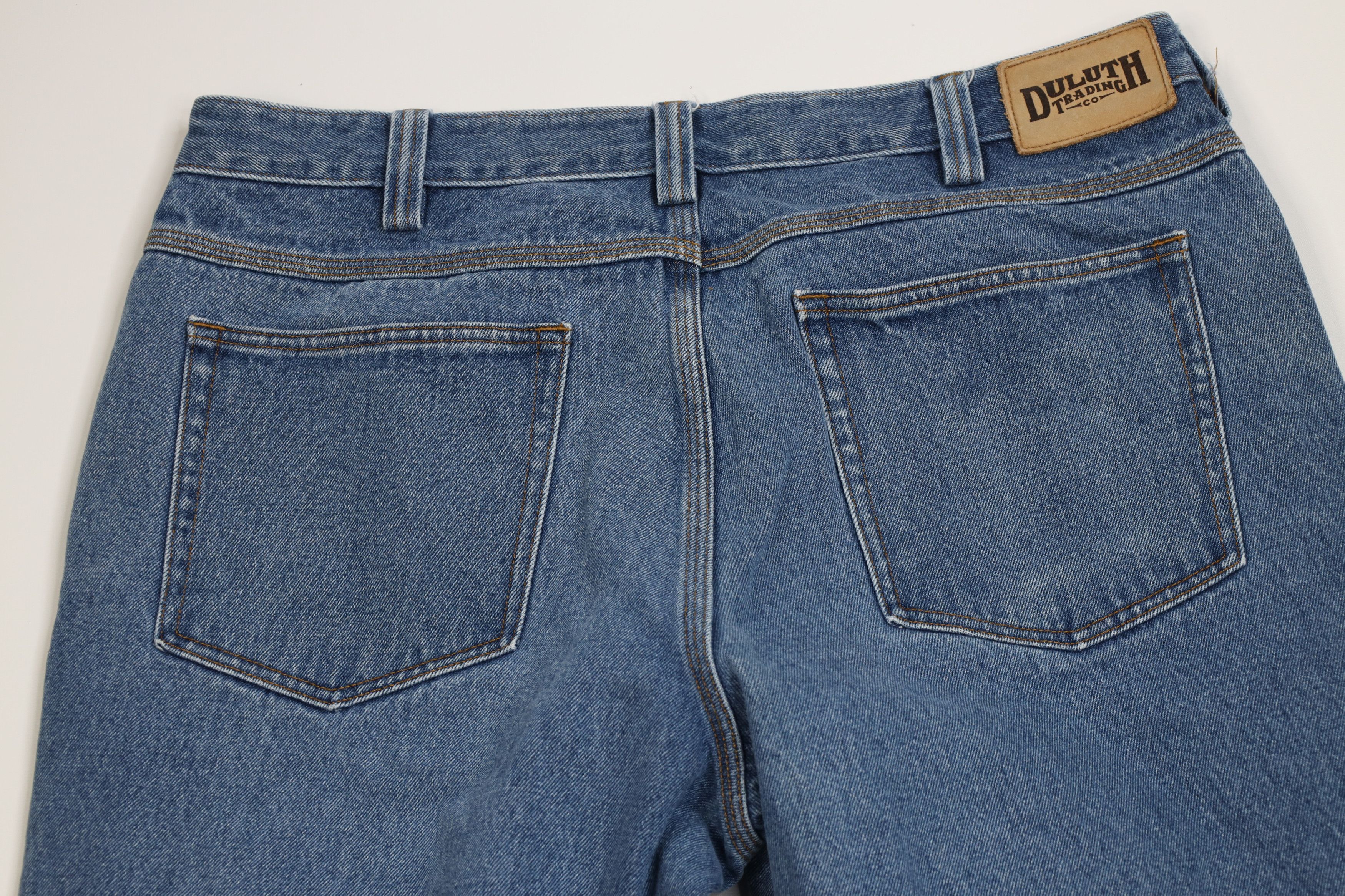 Duluth Trading Company Duluth Trading Co Faded Workwear Wide Leg Denim Jeans Cotton Size US 36 / EU 52 - 9 Thumbnail