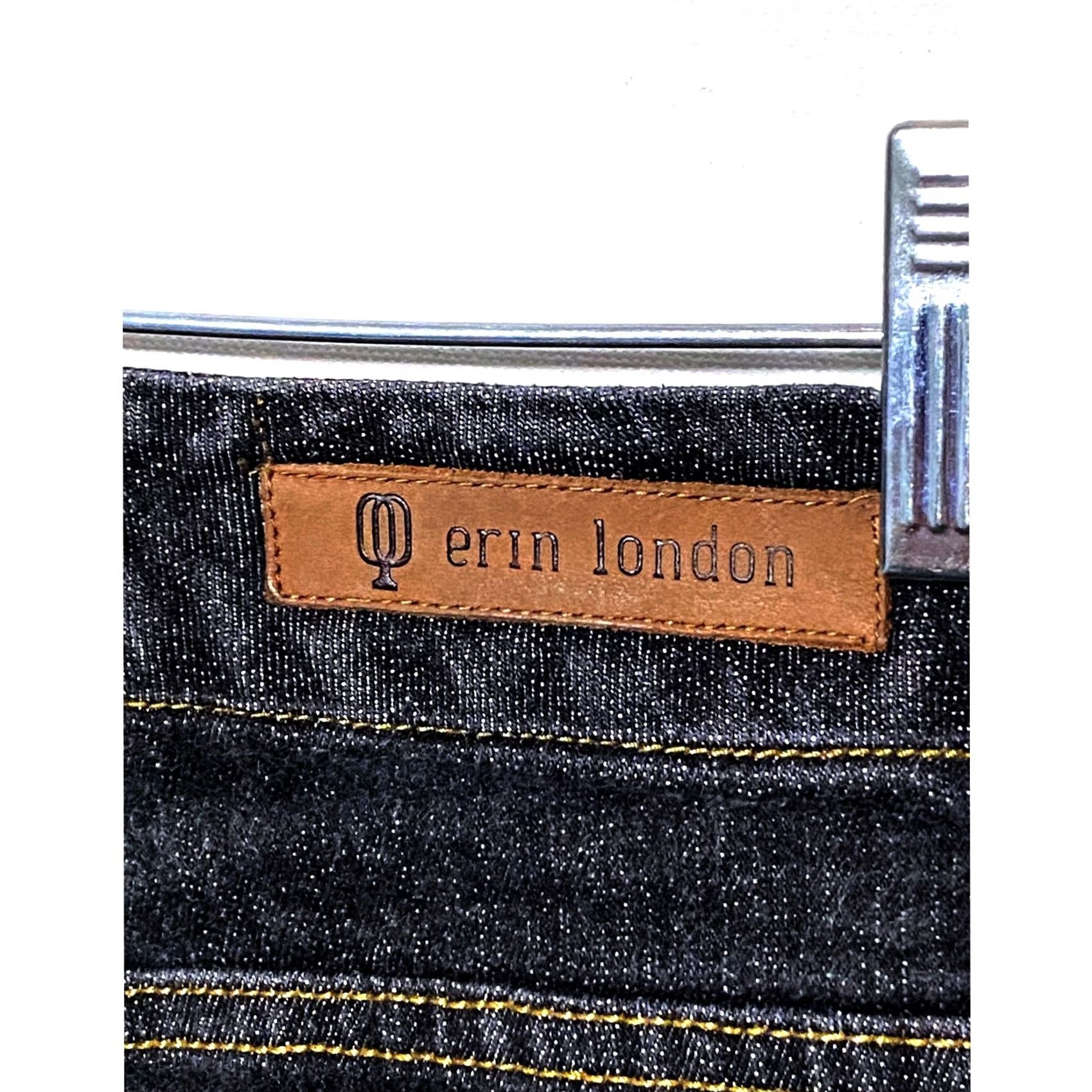 Vintage Erin London Jeans Womens 12 Petite Straight High Rise 28 in Inseam Stretch Denim Blue 5-Pocket Pants Casual Preppy інің Size 34" / US 12 / IT 48 - 3 Thumbnail
