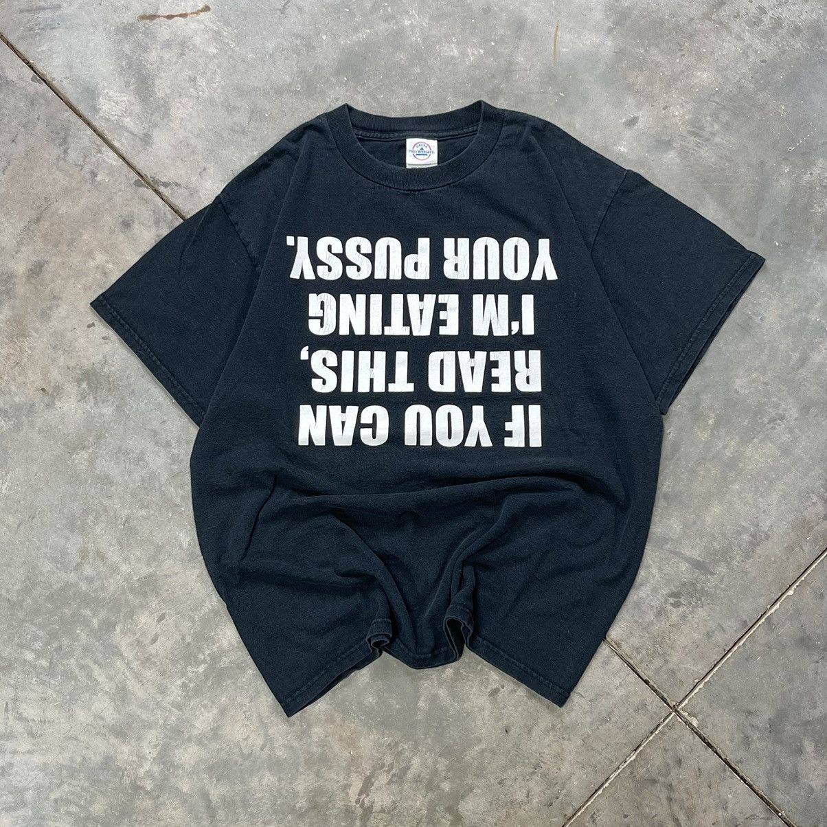 Vintage Vintage Eating Pussy T Shirt 2000s Crazy Lewd Offensive Size US M / EU 48-50 / 2 - 1 Thumbnail