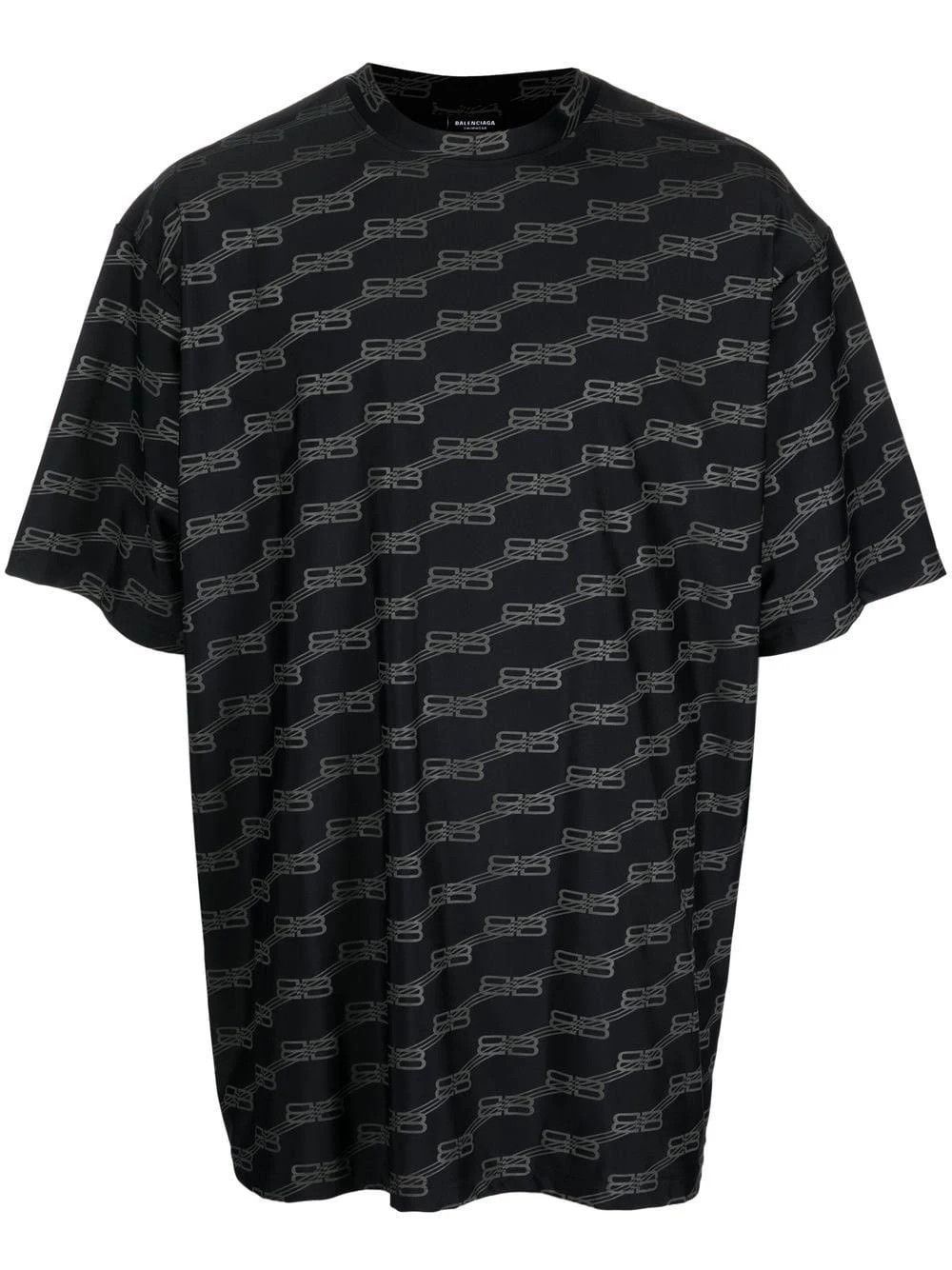 image of Balenciaga O1Mt1Gz0524 Bb Monogram Swim T-Shirt In Black, Men's (Size XL)