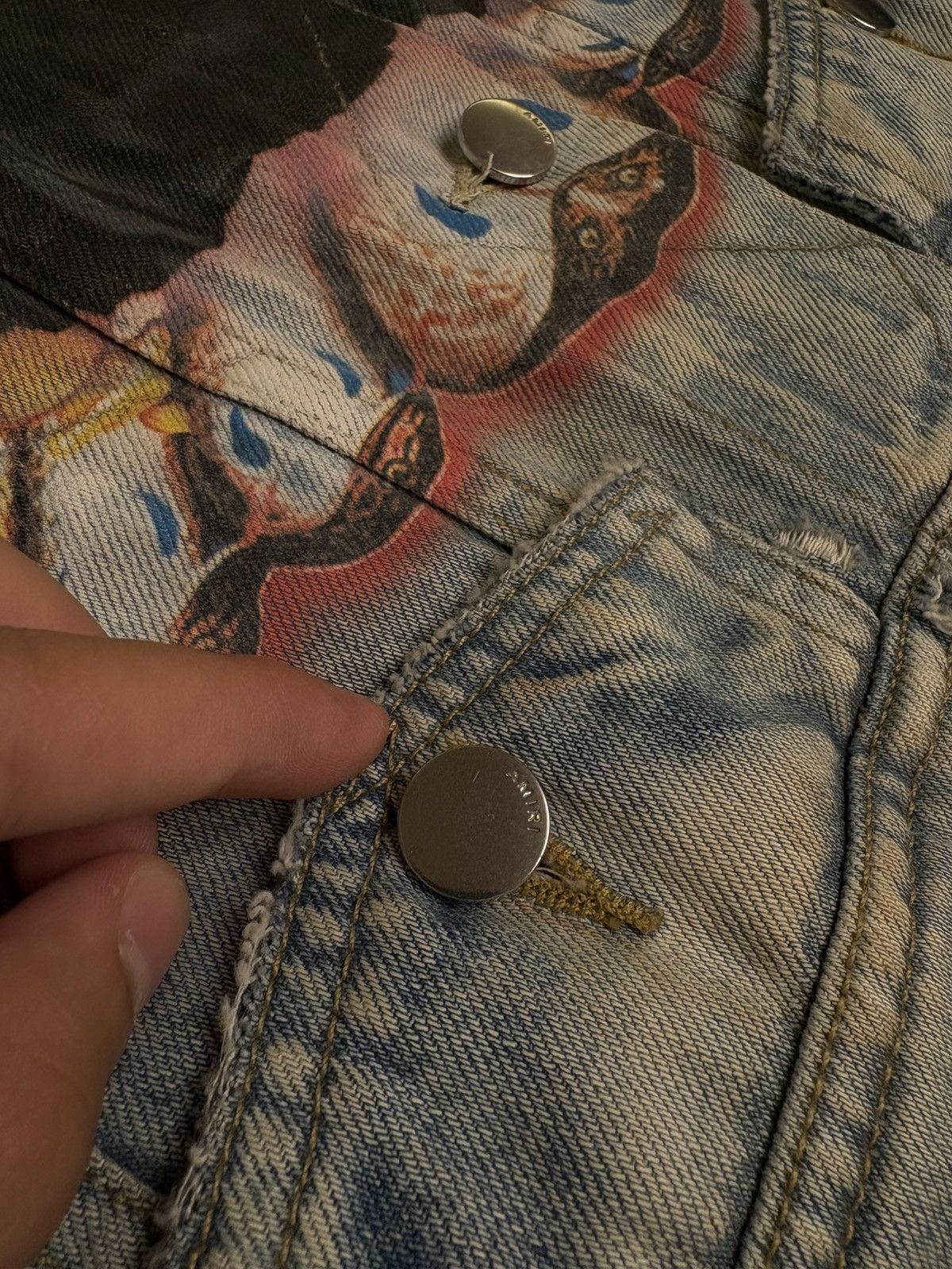 Amiri Amiri Jimi Hendrix Denim Jacket Size US M / EU 48-50 / 2 - 4 Thumbnail