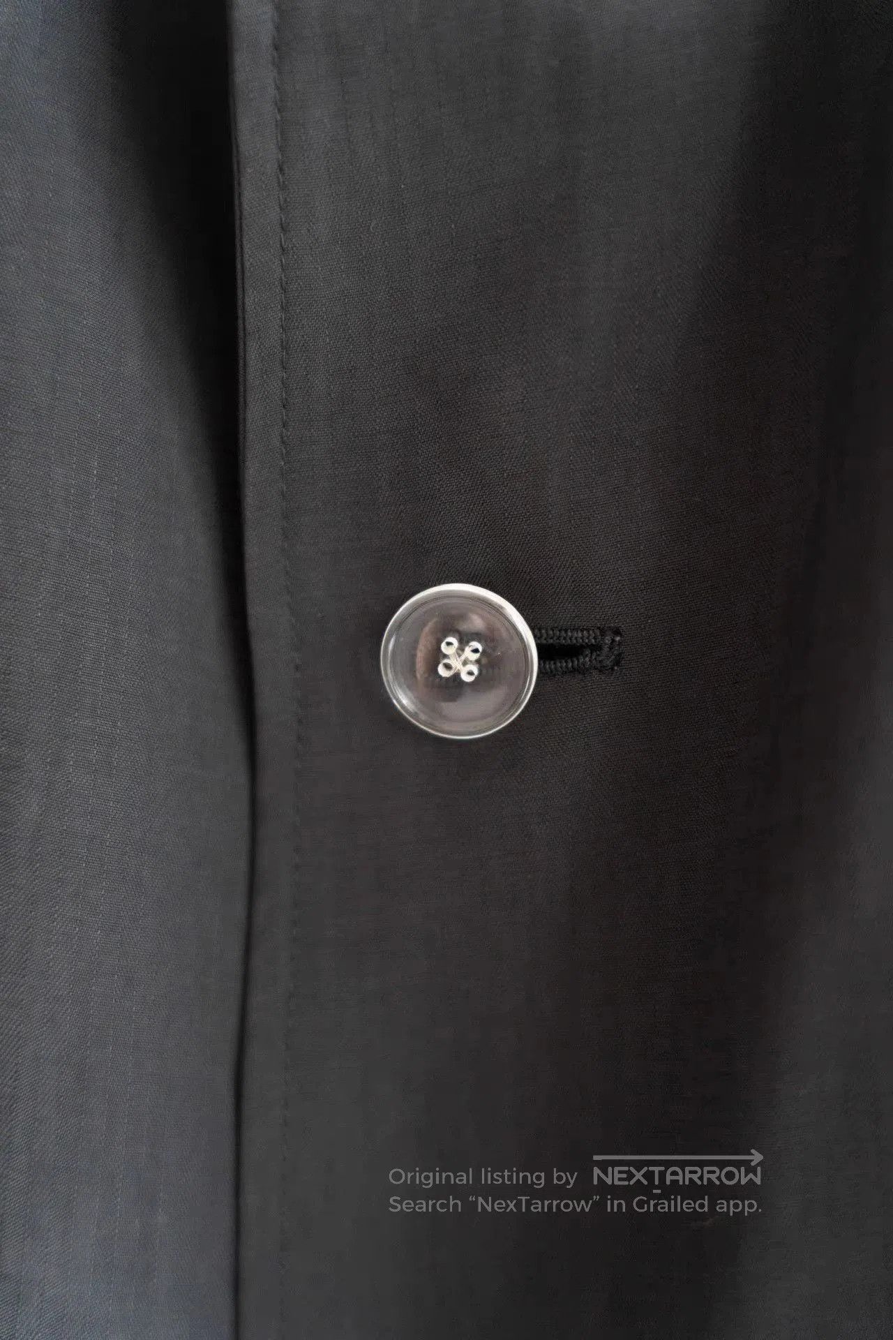 Yohji Yamamoto Black Button. Size US M / EU 48-50 / 2 - 4 Thumbnail
