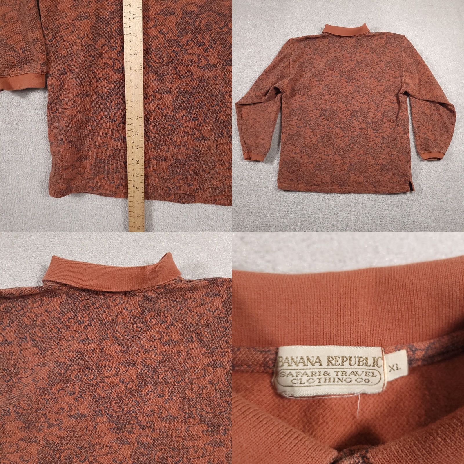 Banana Republic VINTAGE Banana Republic Safari & Travel Shirt Mens XL Long Sleeve Polo Floral Shirt Size US XL / EU 56 / 4 - 8 Thumbnail
