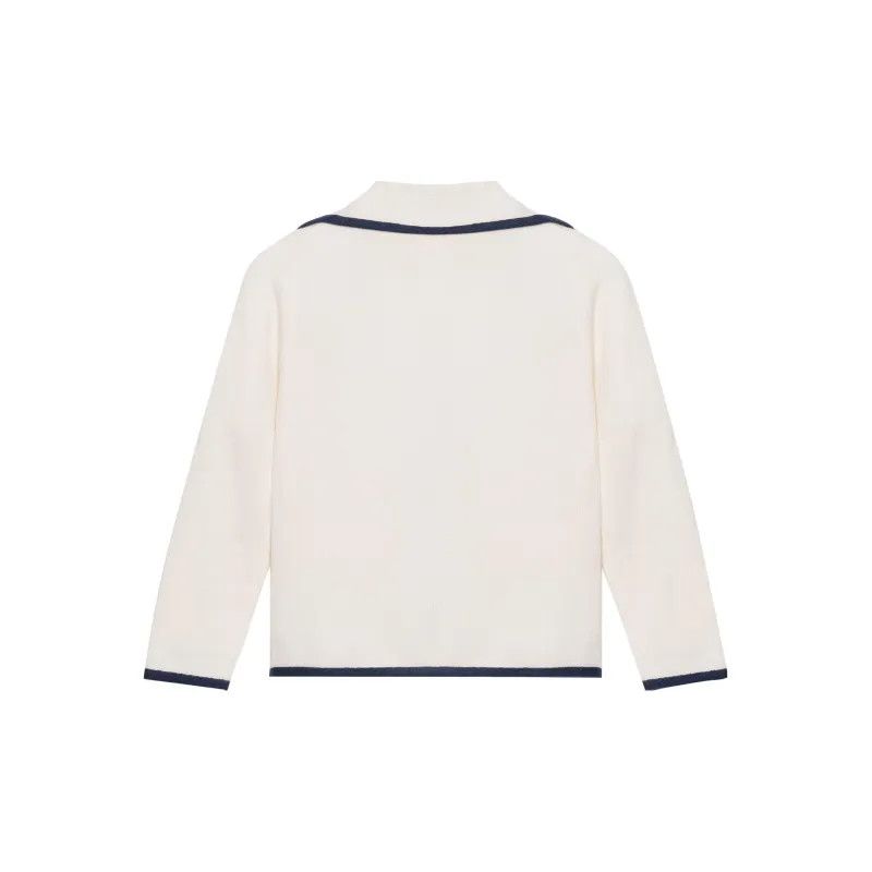 Celine o1bcso1str0824 Cardigan Jacket in Cashmere in Off White Size M / US 6-8 / IT 42-44 - 2 Thumbnail