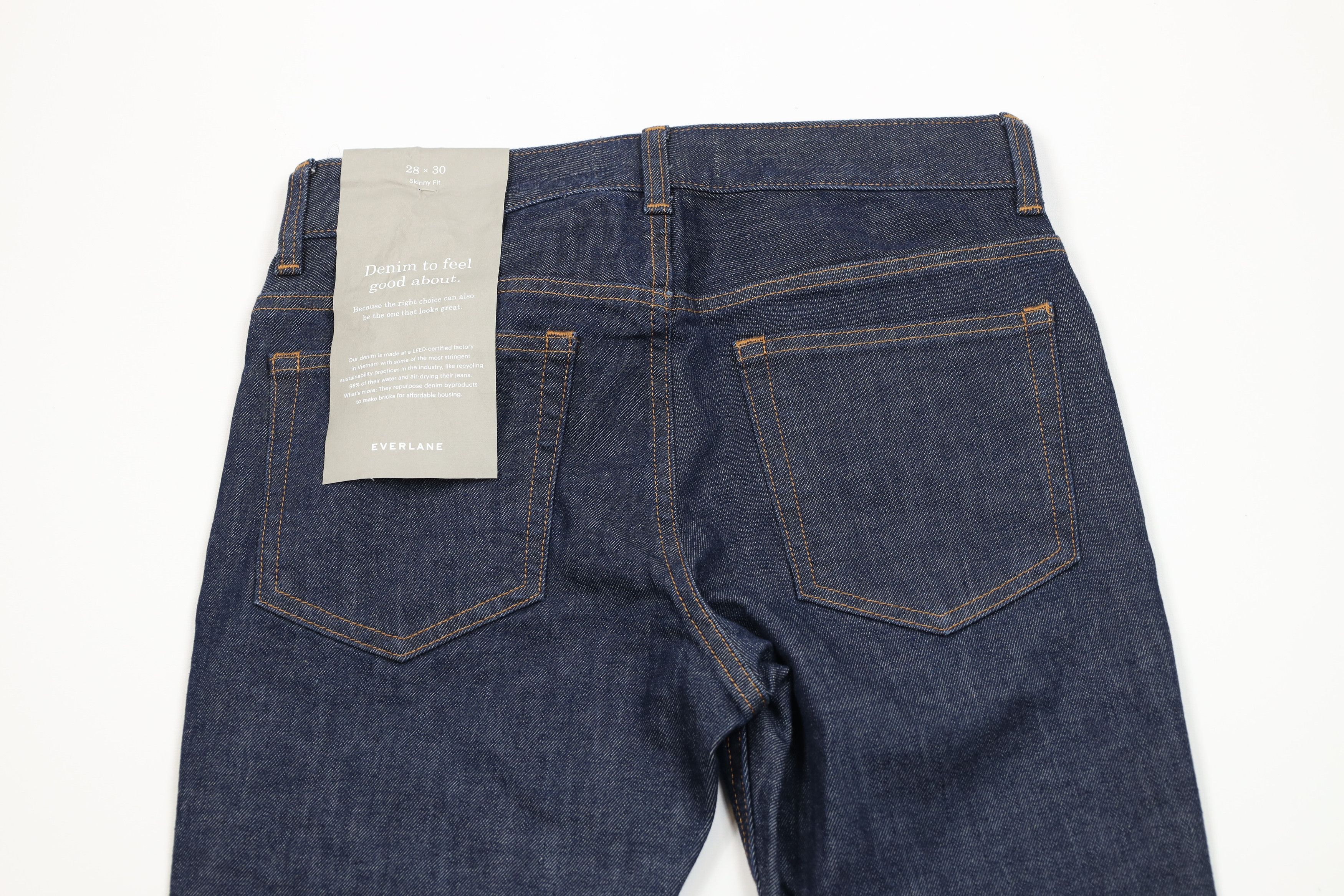 Everlane × Vintage New Everlane Skinny Fit Denim Jeans Indigo Blue Cotton Size US 28 / EU 44 - 10 Thumbnail