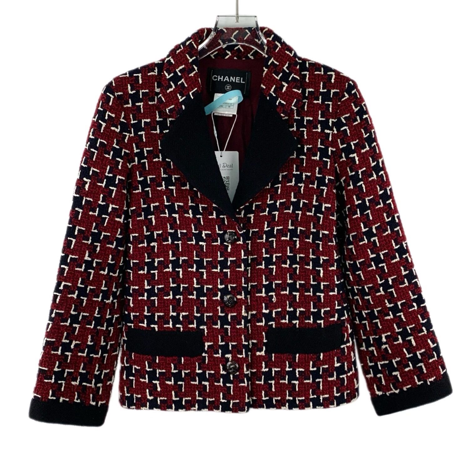 Chanel Chanel Wool Red Jacket S Women Size S / US 4 / IT 40 - 1 Thumbnail
