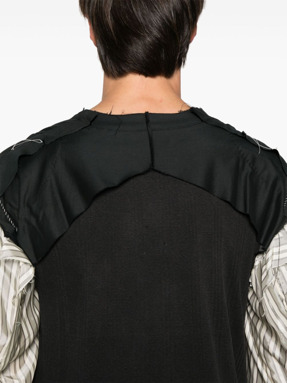 Maison Margiela o1s22i1n1024 Decorticated Sleeve T-Shirt in Black Size US M / EU 48-50 / 2 - 5 Thumbnail