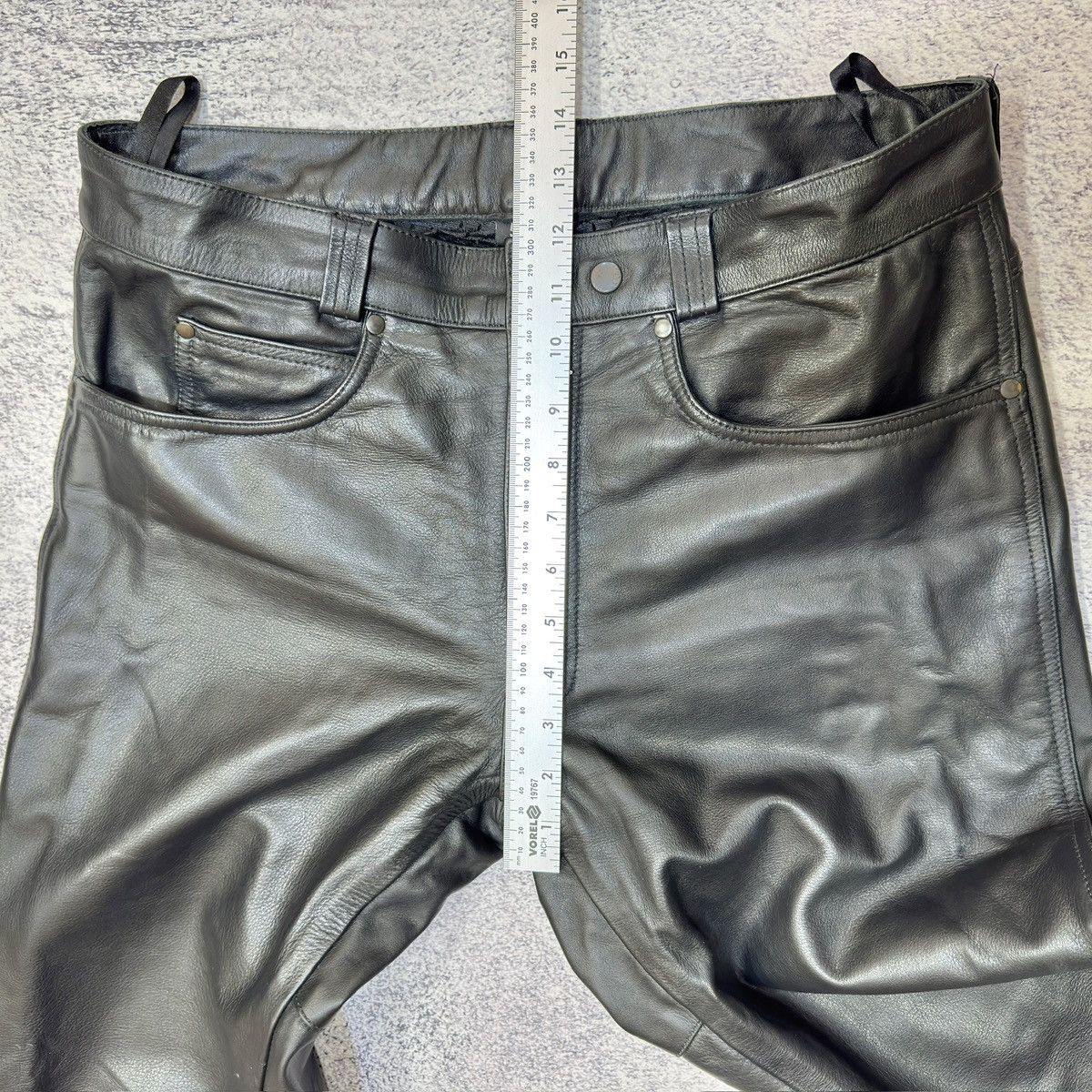 Genuine Leather Cima Schlier Black Genuine Leather Pants 50 size (33) Size US 32 / EU 48 - 17 Thumbnail