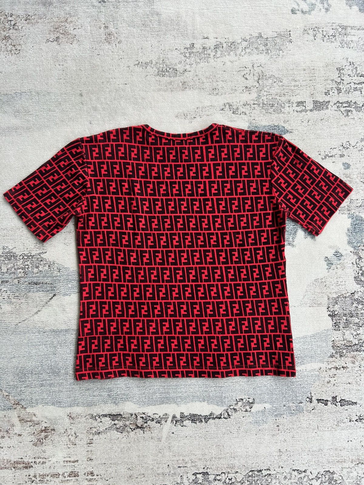 Fendi × Vintage 💥RARE💥Vintage Fendi Monogram Tshirt Size S / US 4 / IT 40 - 2 Thumbnail