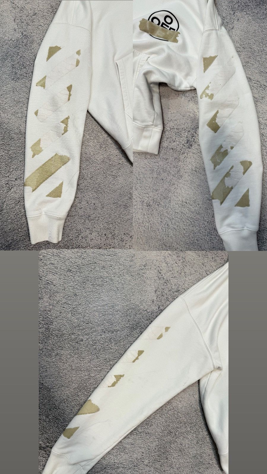 Off-White Off-White Tape Diag Arrows Hoodie White Beige Men S Portugal Size US S / EU 44-46 / 1 - 17 Thumbnail