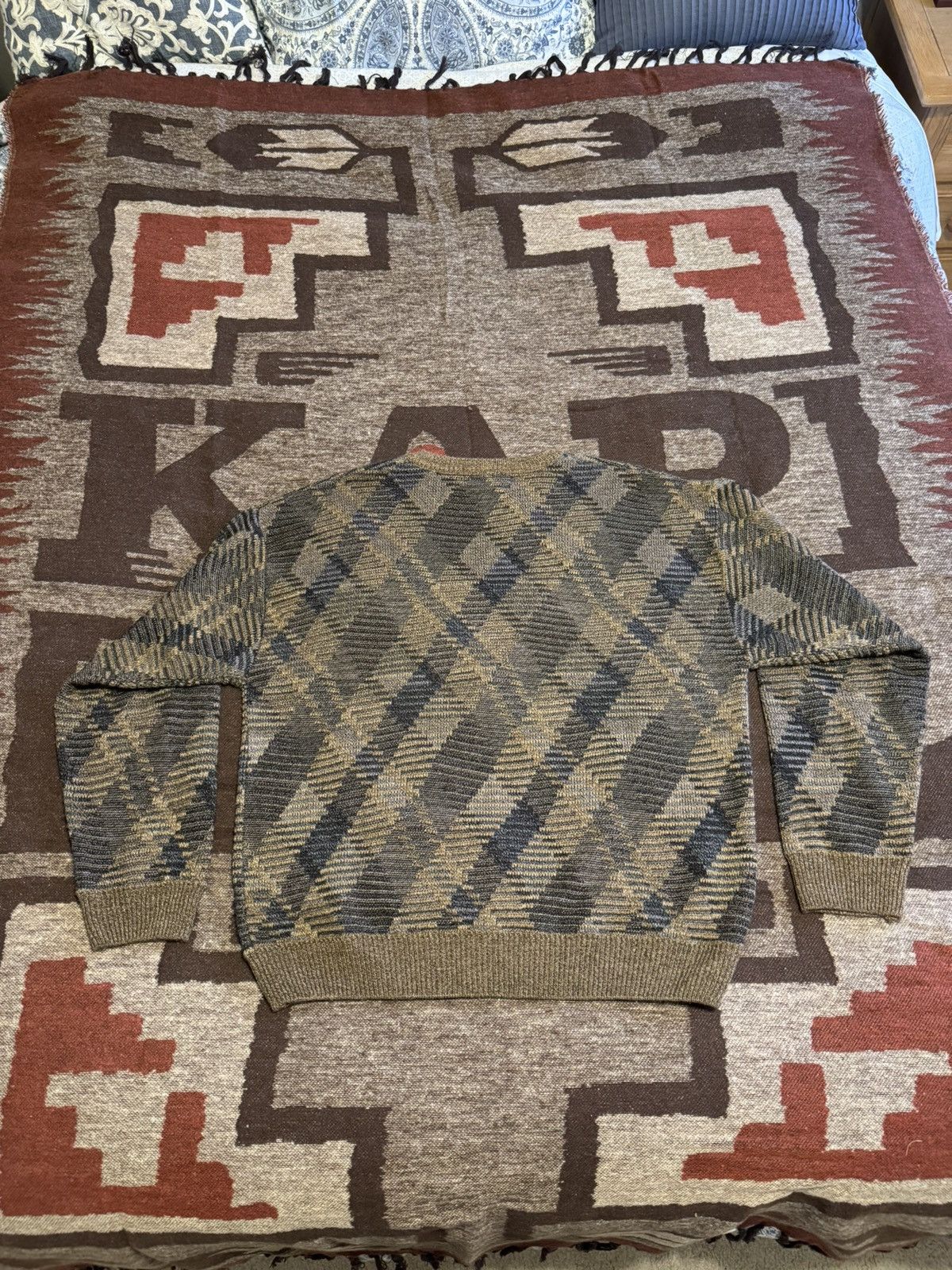 Vintage 90s Earth Tone Pattern Knit Sweater Size US L / EU 52-54 / 3 - 3 Thumbnail