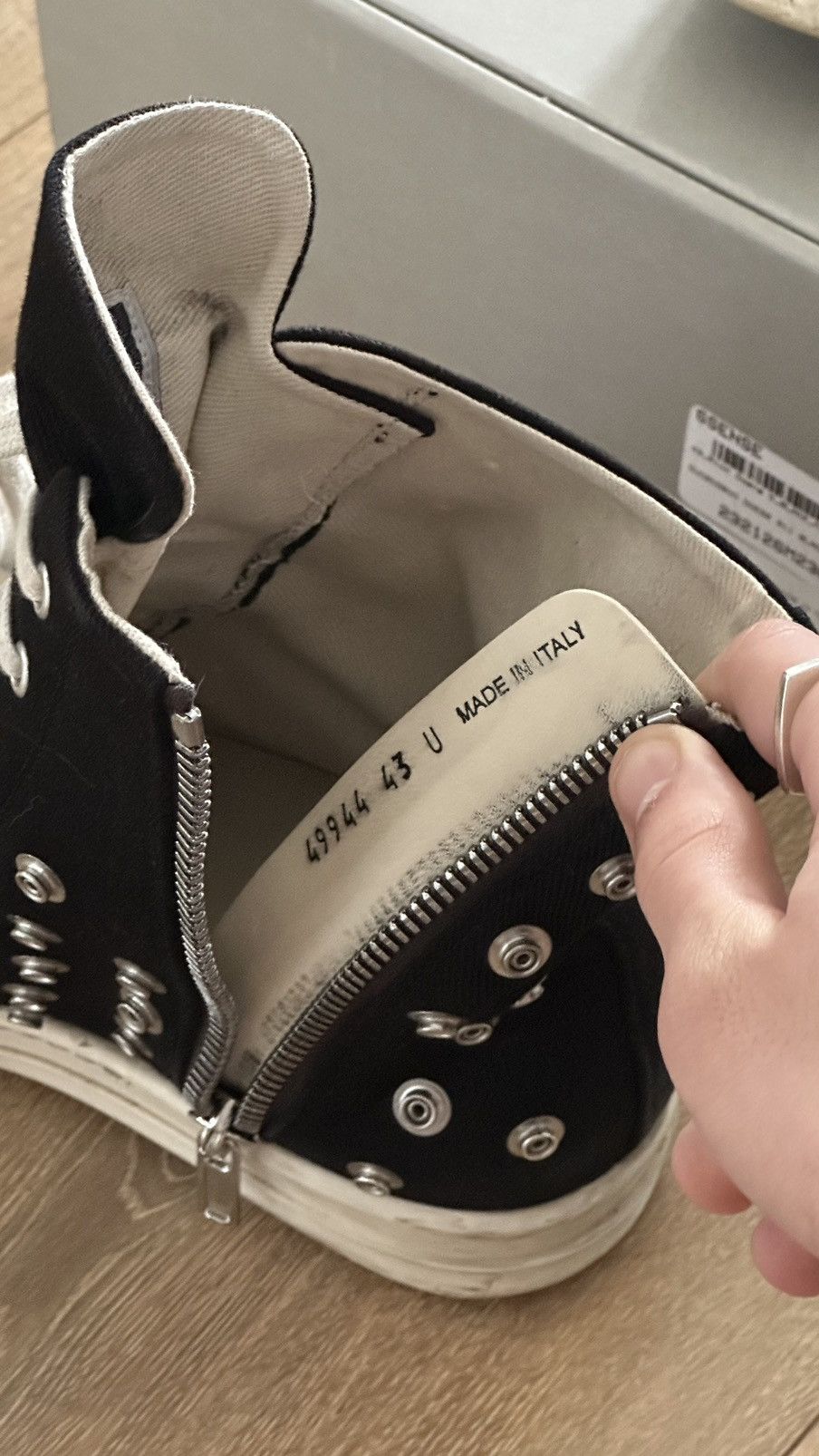 Rick Owens × Rick Owens Drkshdw AW23 Luxor High top Rivet Ramones Size US 9.5 / EU 42-43 - 11 Thumbnail