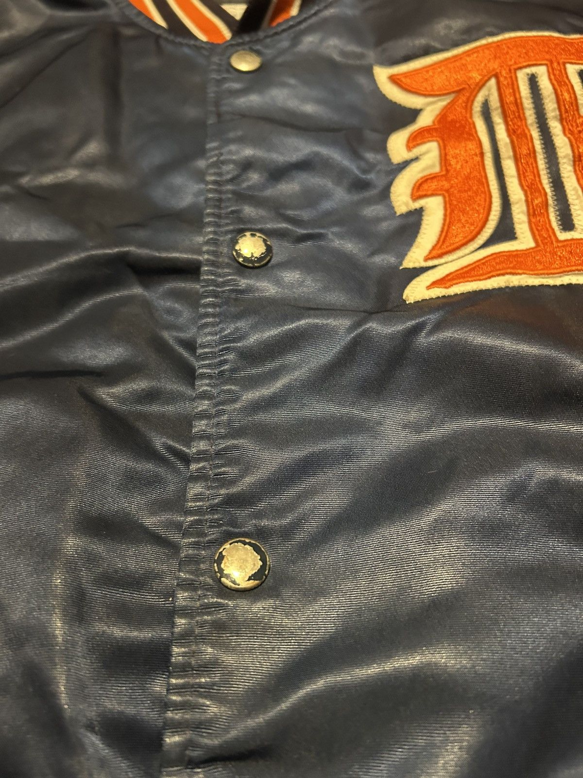 Starter Vintage Detroit Tigers Satin Bomber Jacket 90s MLB Diamond Size US L / EU 52-54 / 3 - 6 Thumbnail