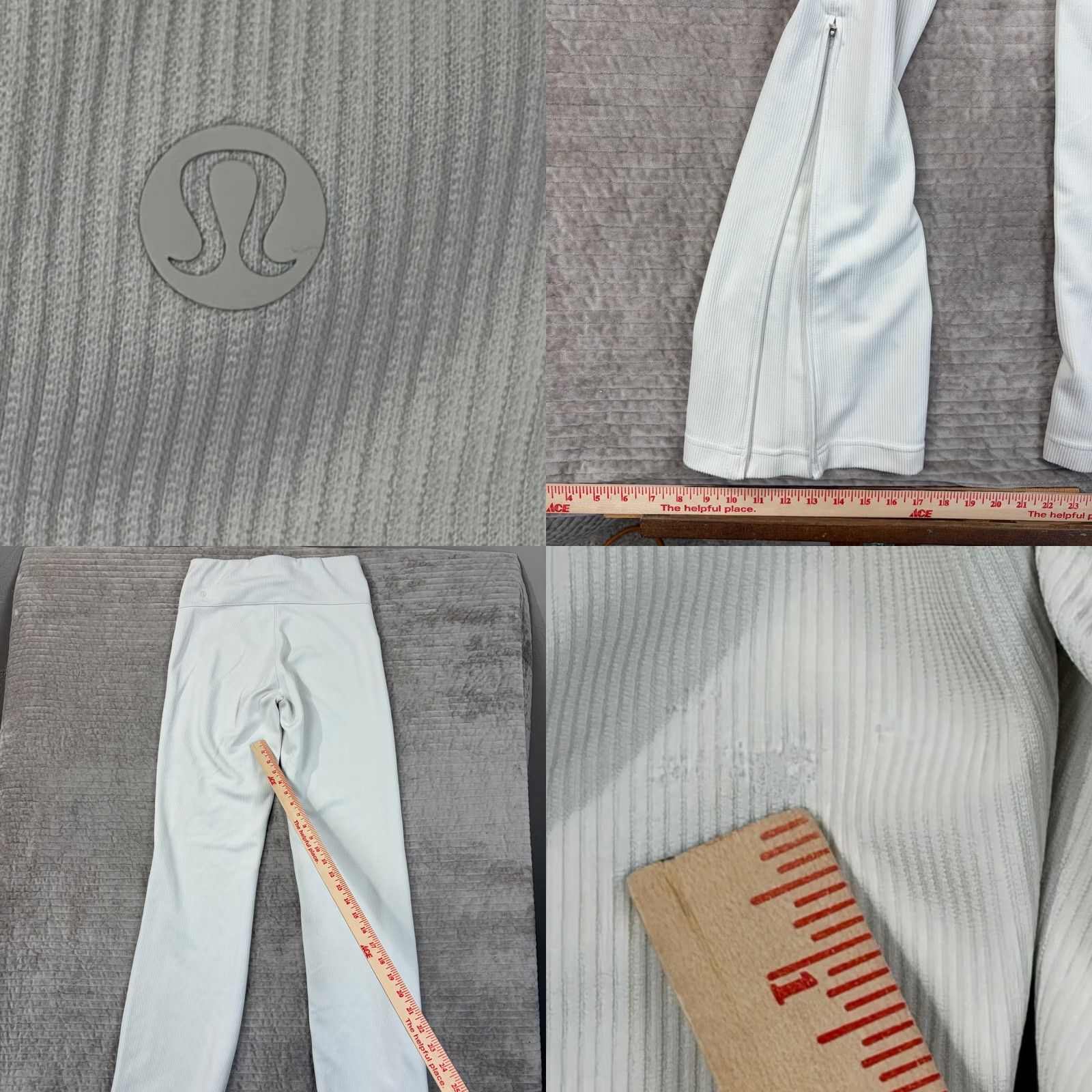Lululemon Lululemon Dress Pants Womens 6 White Softstreme Ribbed High Rise Pant Bone Size LW5EUBS Size 28" / US 6 / IT 42 - 9 Thumbnail