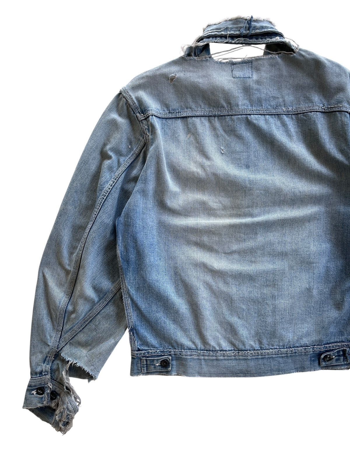 Lee Destroyed❗️70s Lee Jelt 91 B Distressed Jacket Size US L / EU 52-54 / 3 - 16 Thumbnail
