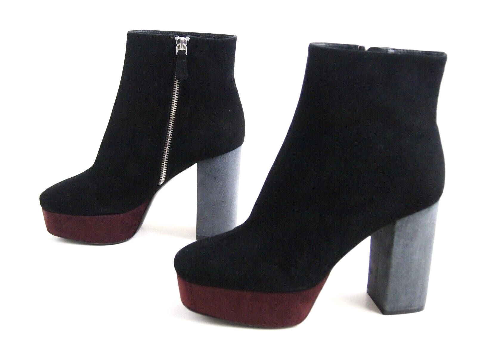 Designer Roberto Festa Platform Boots Black Suede Womens US 8 EU 38 Size US 8 / IT 38 - 2 Thumbnail