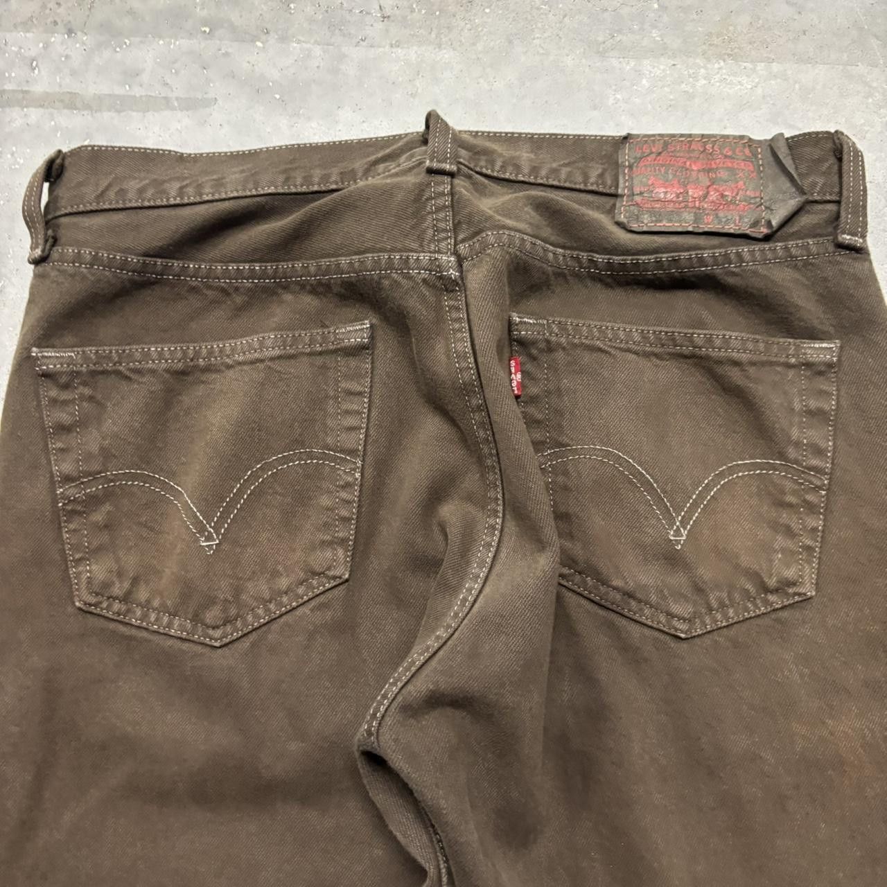 Levi's × Vintage Crazy Vintage Y2K/2000s Brown Levi’s 501 Essential Denim Jeans! Size US 32 / EU 48 - 7 Thumbnail