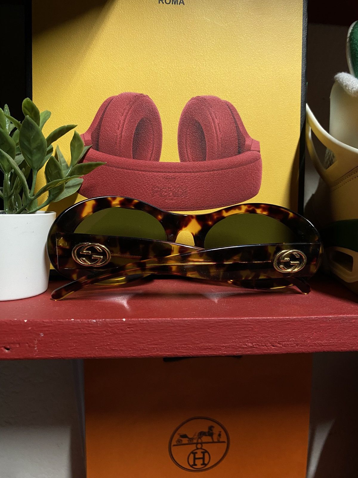 Gucci Round Oval Round Sunglasses Shades Preowned
