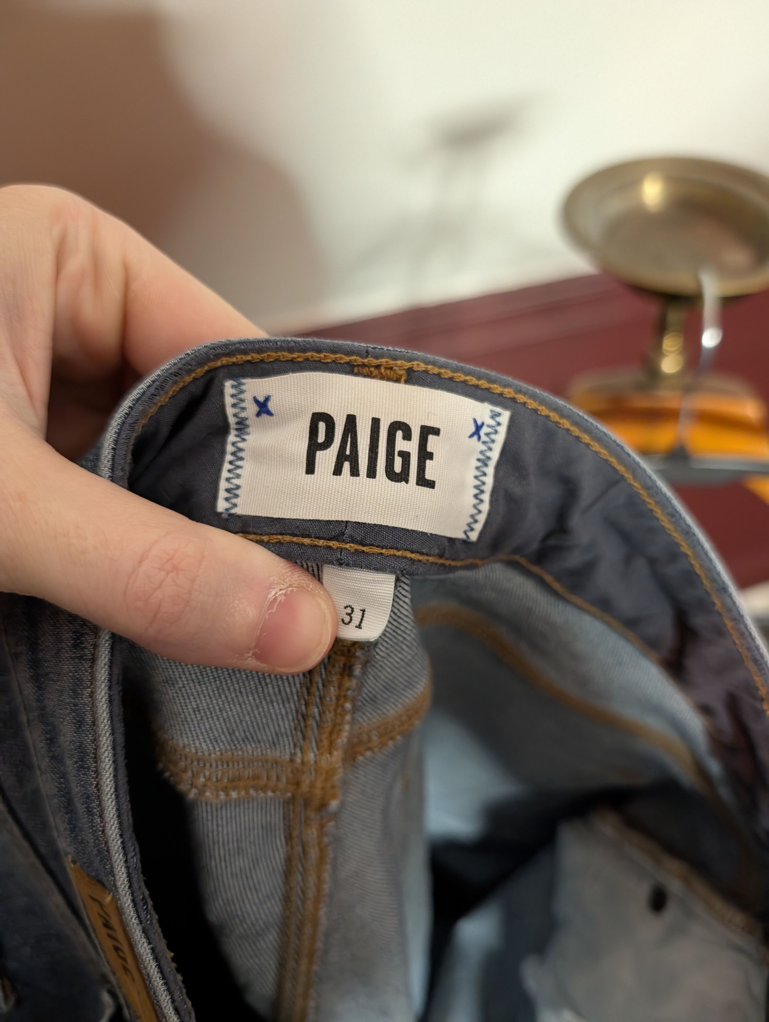 Paige FLARED distressed Bell Canyon made in USA jeans Size US 31 - 9 Thumbnail