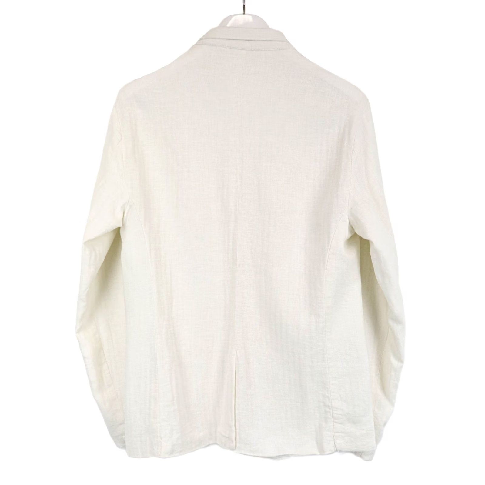 Lindbergh LINDBERGH Slim Fit White Blazer Men's SMALL Cotton Linen Blend Single-Breasted Size 36R - 2 Thumbnail