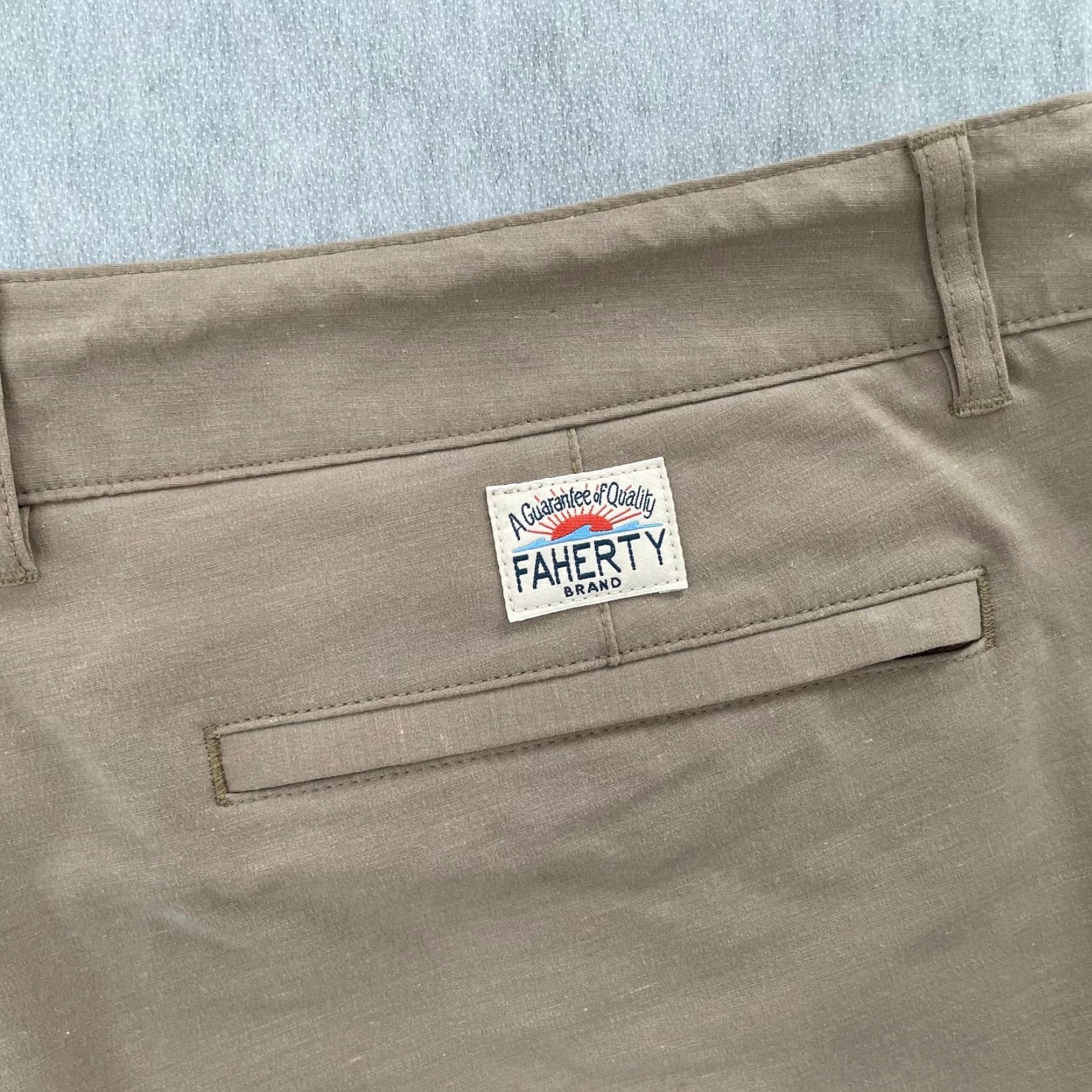 Faherty Faherty Shorts Adult 40 Chino Cotton Blend Stretch Pockets Logo Mens Size US 40 / EU 56 - 4 Thumbnail