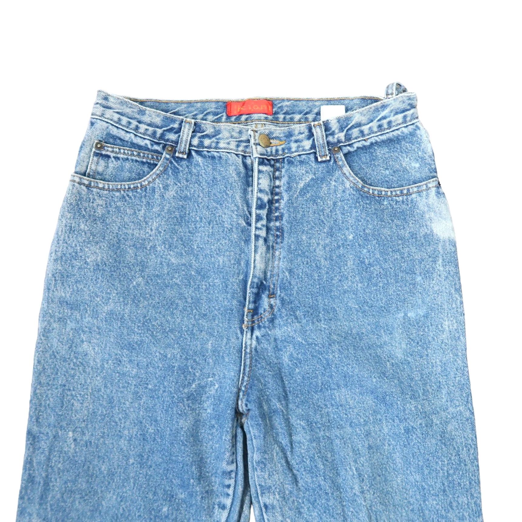 Vintage VINTAGE Bonjour 90s jeans Mom Jeans 30" Inseam 30" Cotton Blue Acid Wash High Rise Straight Leg Womens 14 Grunge Size 36" / US 14 / IT 50 - 2 Thumbnail