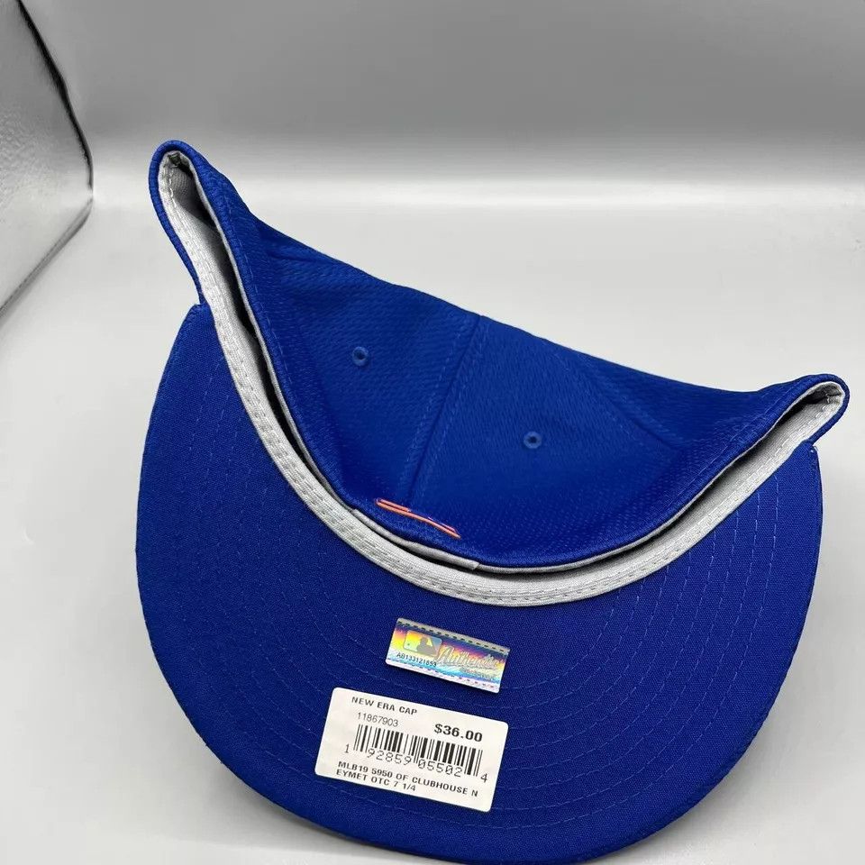 New Era New York Mets Hat Men 7 1/4 Blue Fitted Cap New Size ONE SIZE - 4 Thumbnail