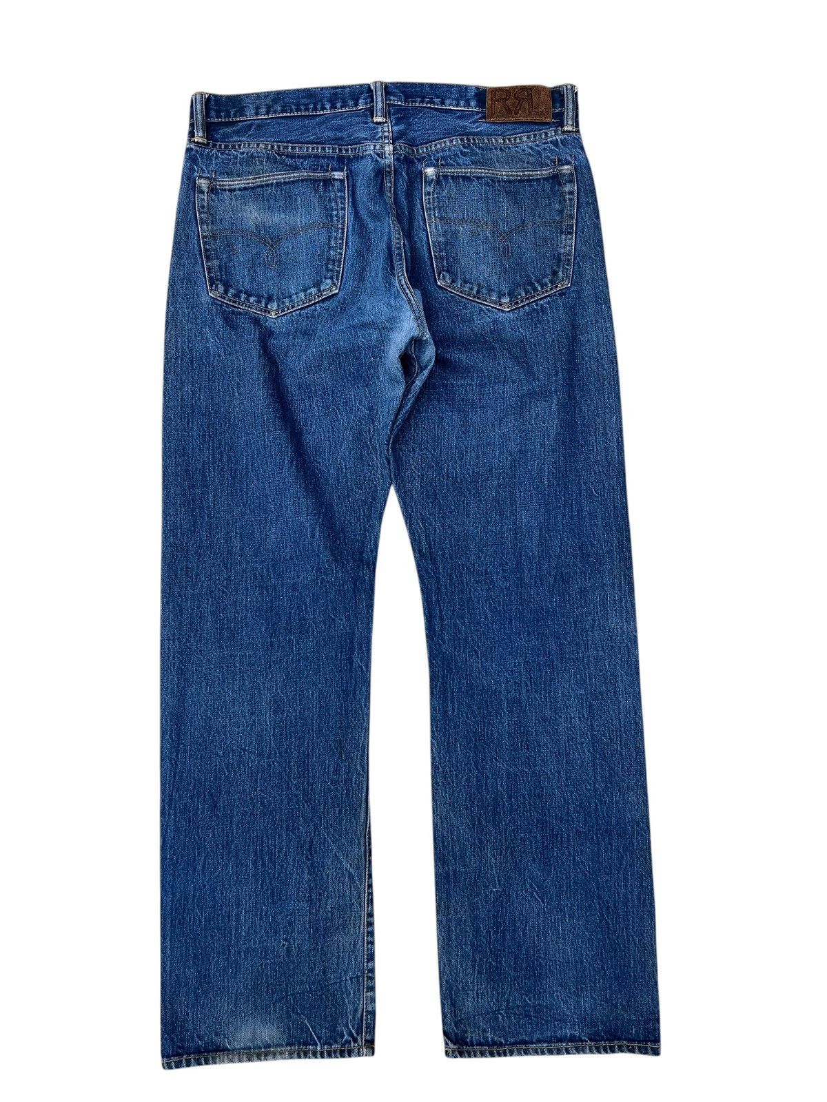 Ralph Lauren Vintage RRL Hidden Rivets Dirty Mud Denim Selvedge Jeans Size US 36 / EU 52 - 14 Thumbnail