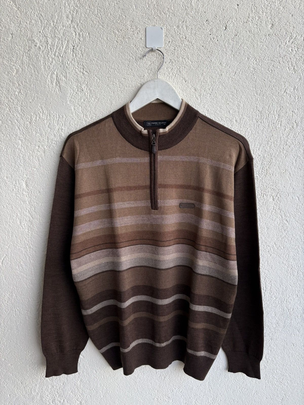 Balmain × Pierre Balmain × Vintage 2000s Pierre balmain halfzip knit wear Size US L / EU 52-54 / 3 - 1 Thumbnail