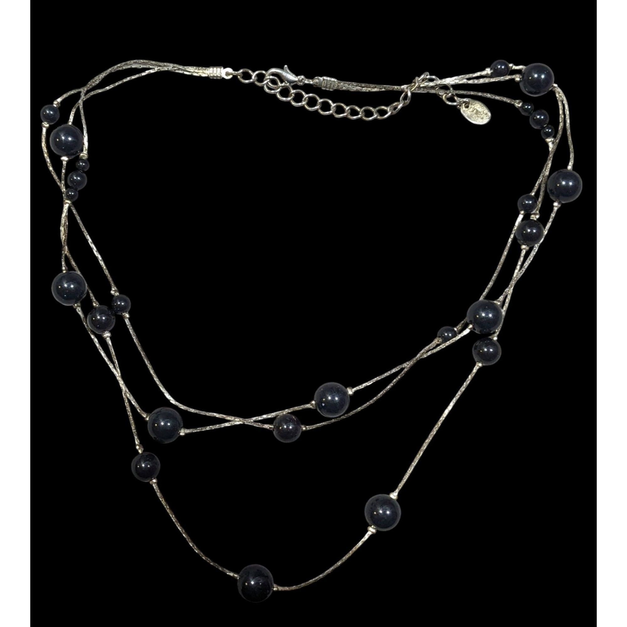 Other Claire's Black And Silver Tone Multilayer Floating Necklace Size ONE SIZE - 4 Thumbnail