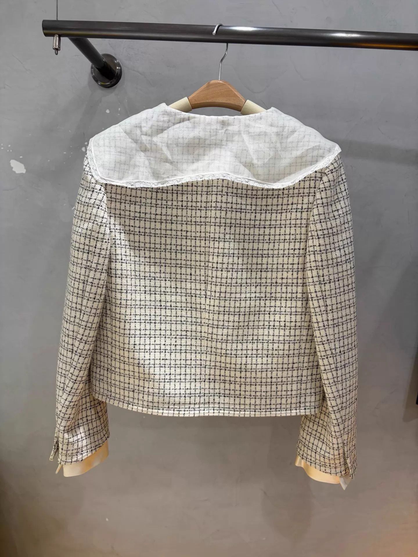 Miu Miu MIU MIU Tartan Tweed Naval Collar Coco Jacket 40 Size S / US 4 / IT 40 - 4 Thumbnail