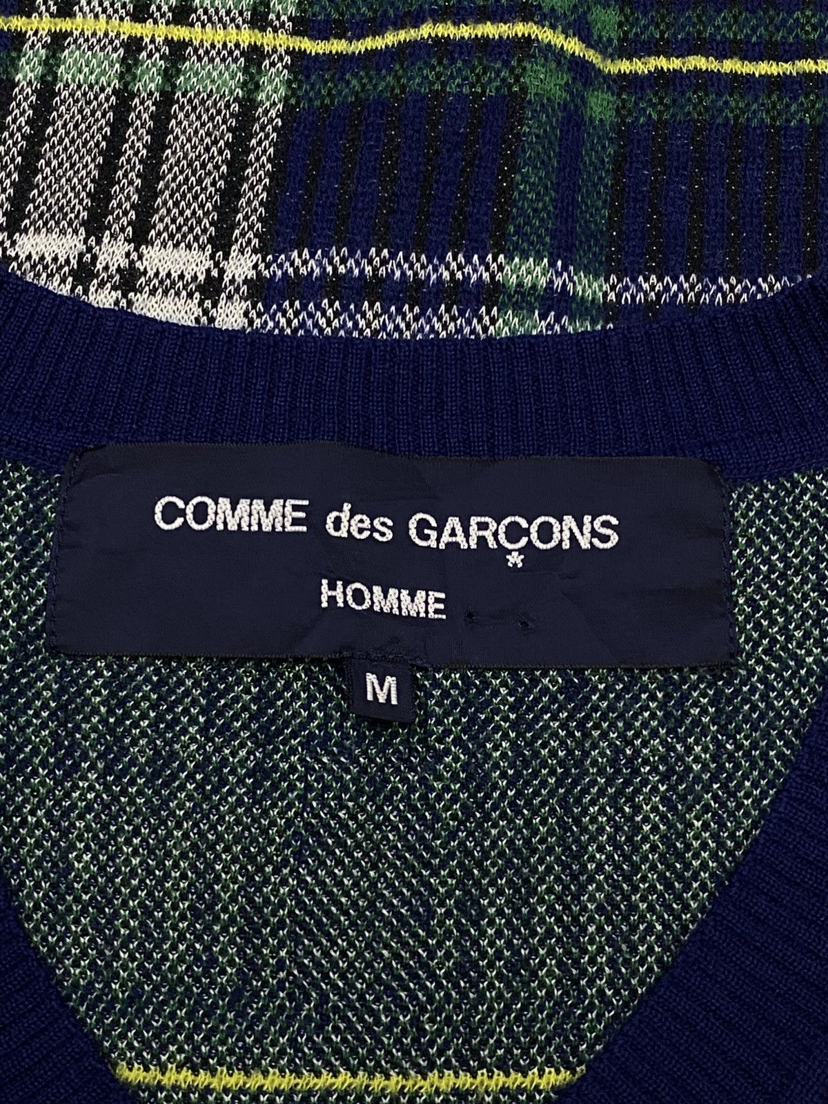 Comme des Garcons Homme Comme Des Garcons Homme AD2012 Knit Plaid Vest Size US M / EU 48-50 / 2 - 8 Thumbnail