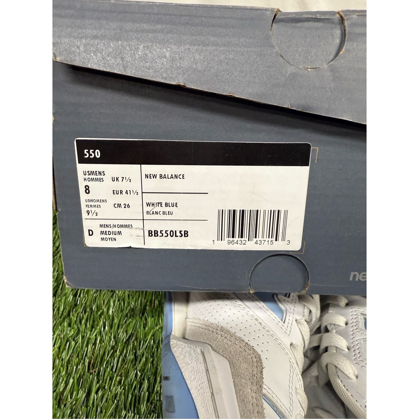 New Balance Size 8 - New Balance 550 White Blue Haze UNC OG box Fire Size US 8 / EU 41 - 7 Thumbnail