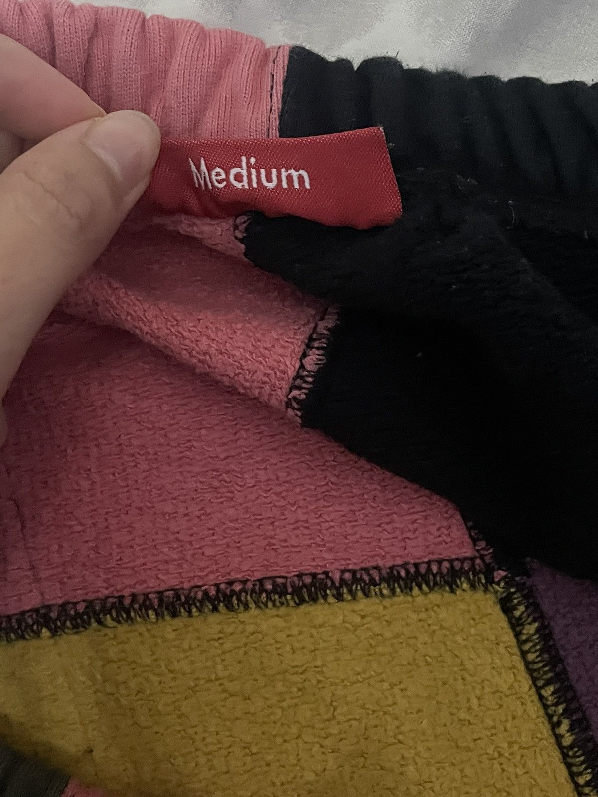 Supreme Supreme FW 17 patchwork Multicolour trackpants in black Size US 32 / EU 48 - 4 Thumbnail