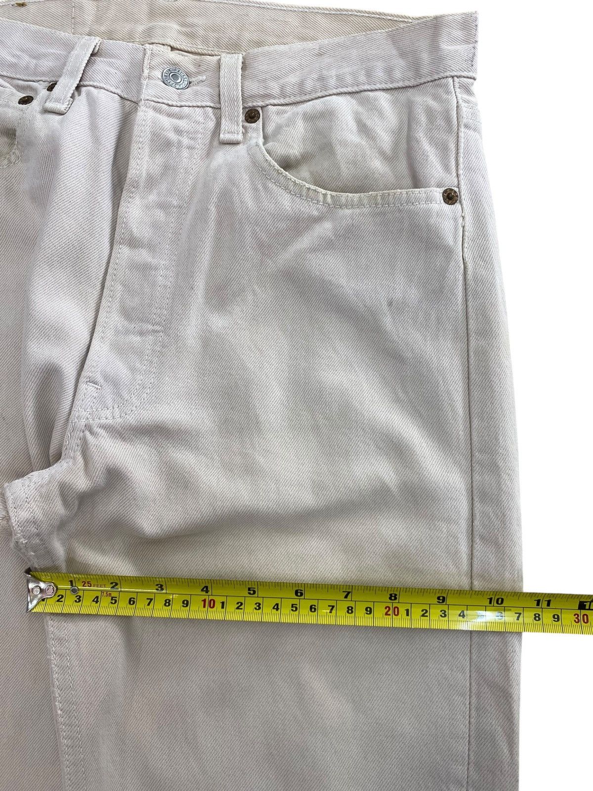 Levi's Levi’s Washed White Straight Wide Leg Jeans Size US 30 / EU 46 - 7 Thumbnail