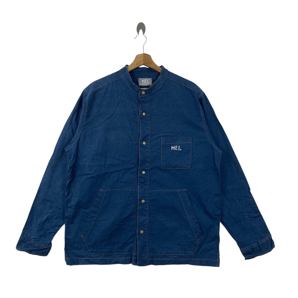 Other MEI CALIFORNIA OUTDOOR Pure Indigo Denim Jeans Jacket Snap Size L / US 10 / IT 46 - 3 Thumbnail
