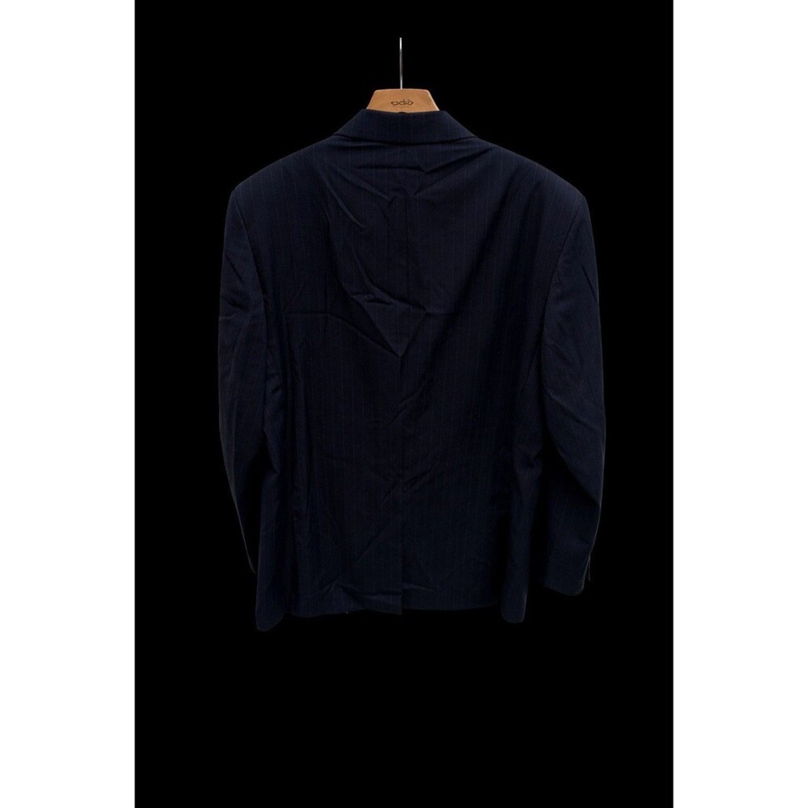 Lauren Ralph Lauren Ralph Lauren Navy Pinstripe Wool Sport Coat Blazer 43R Mens Size 42R - 2 Thumbnail