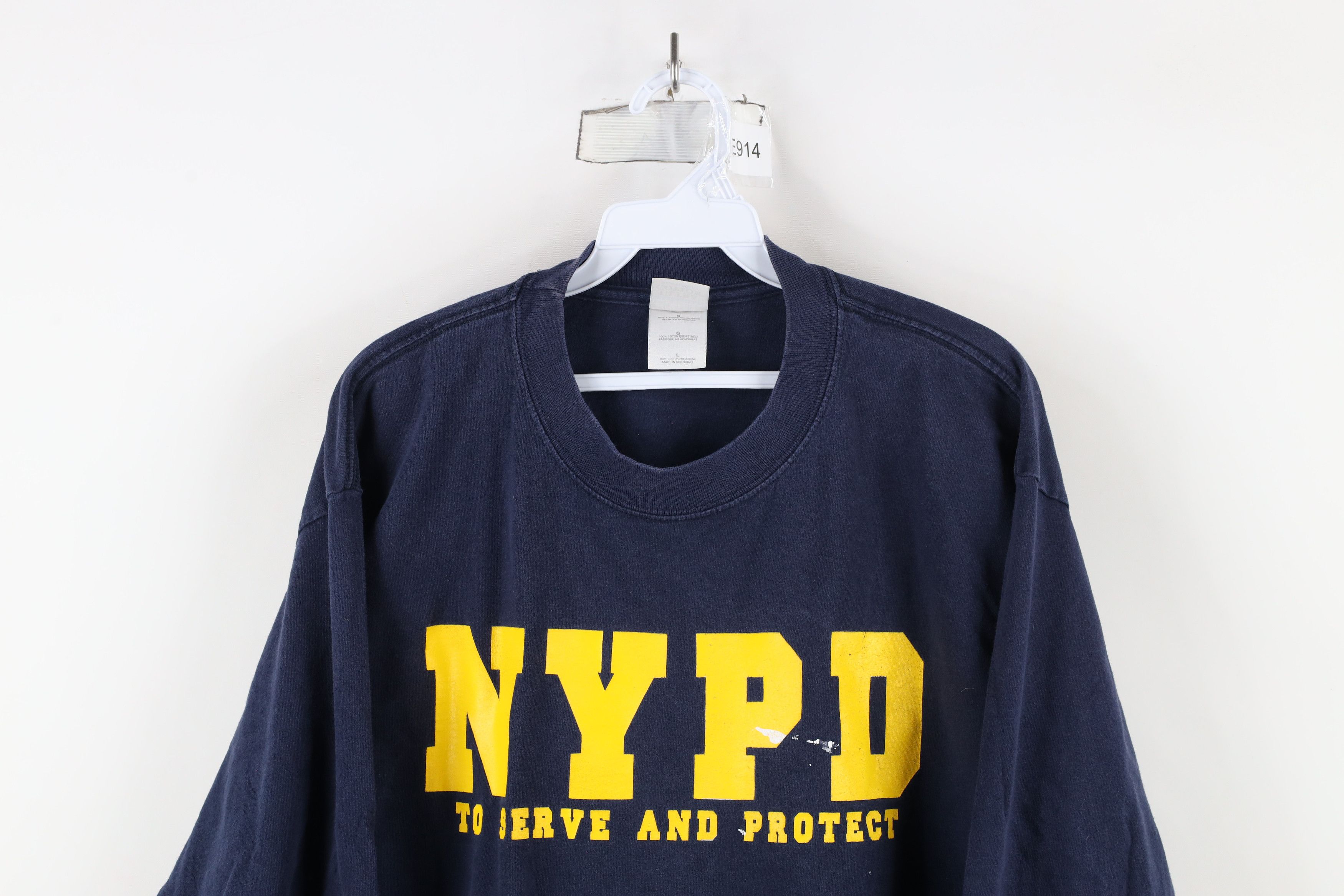 Vintage Vintage 90s Y2K NYPD New York Long Sleeve T-Shirt Blue Size US L / EU 52-54 / 3 - 2 Thumbnail