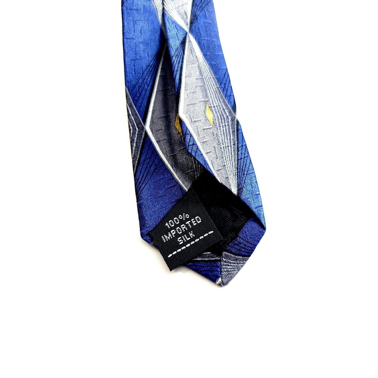 Arrow Arrow Blue Gray Geometric Jacquard Print Silk Tie Size ONE SIZE - 4 Thumbnail