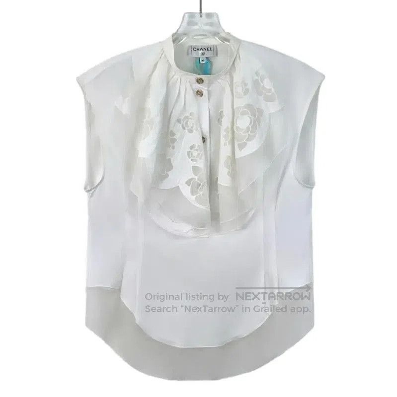 Chanel White Cotton Women's Shirt .