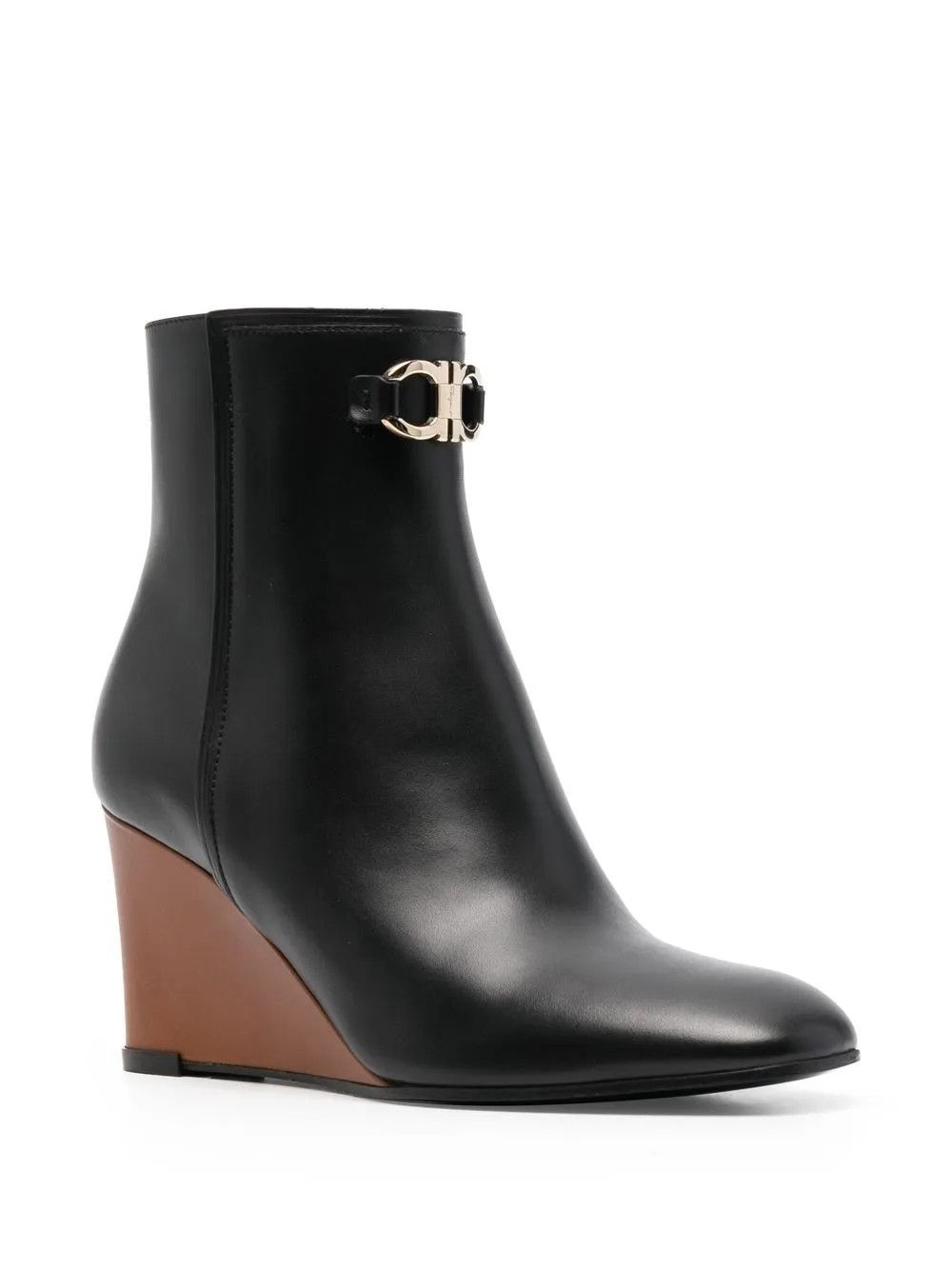 Salvatore Ferragamo o1y0426 Ankle Boots in Black Size US 5 / IT 35 - 2 Thumbnail
