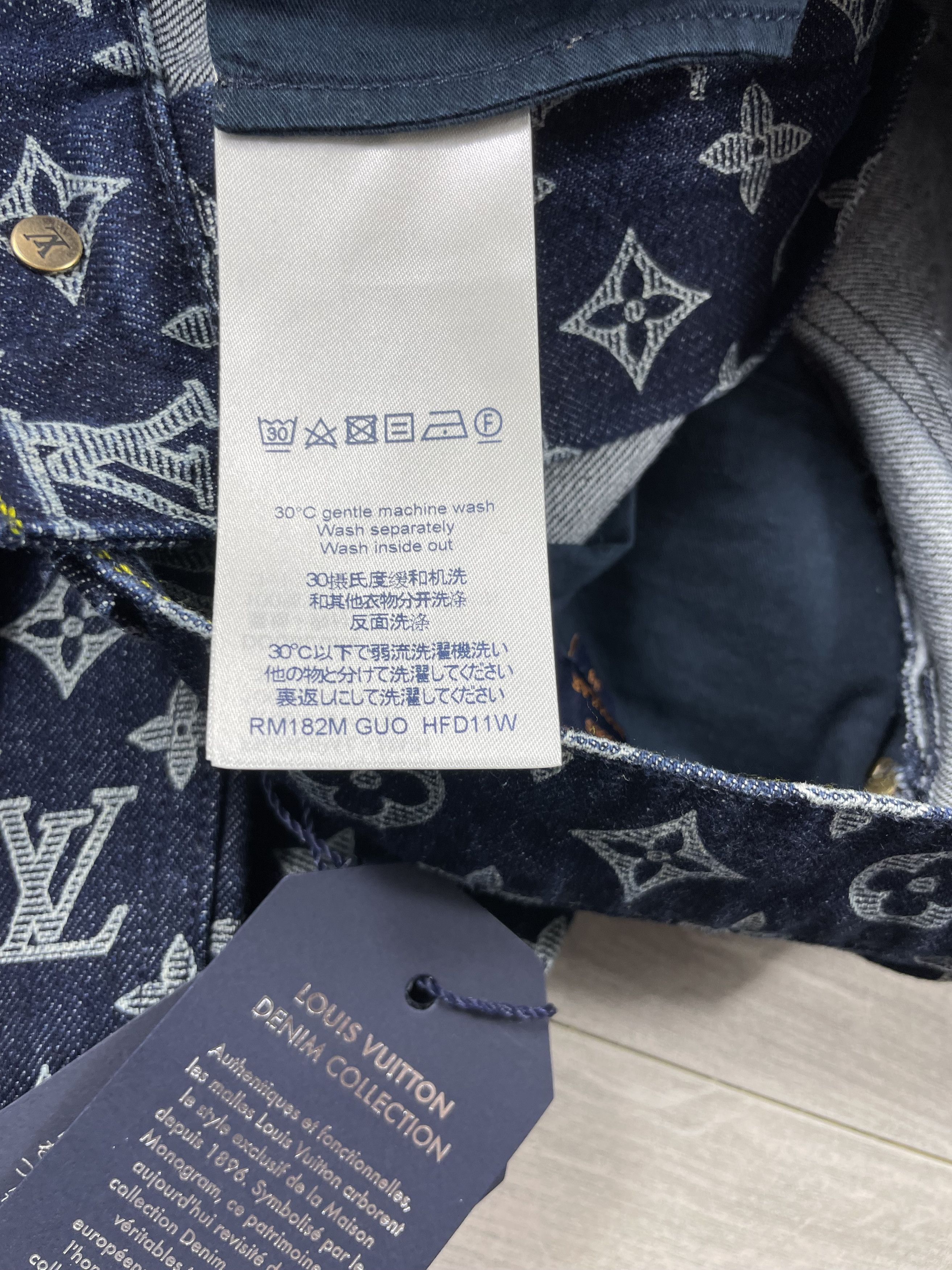 Kim Jones × Louis Vuitton LOUIS VUITTON BLUE INDIGO MONOGRAM DENIM JEANS KIM JONES Size US 34 / EU 50 - 8 Thumbnail