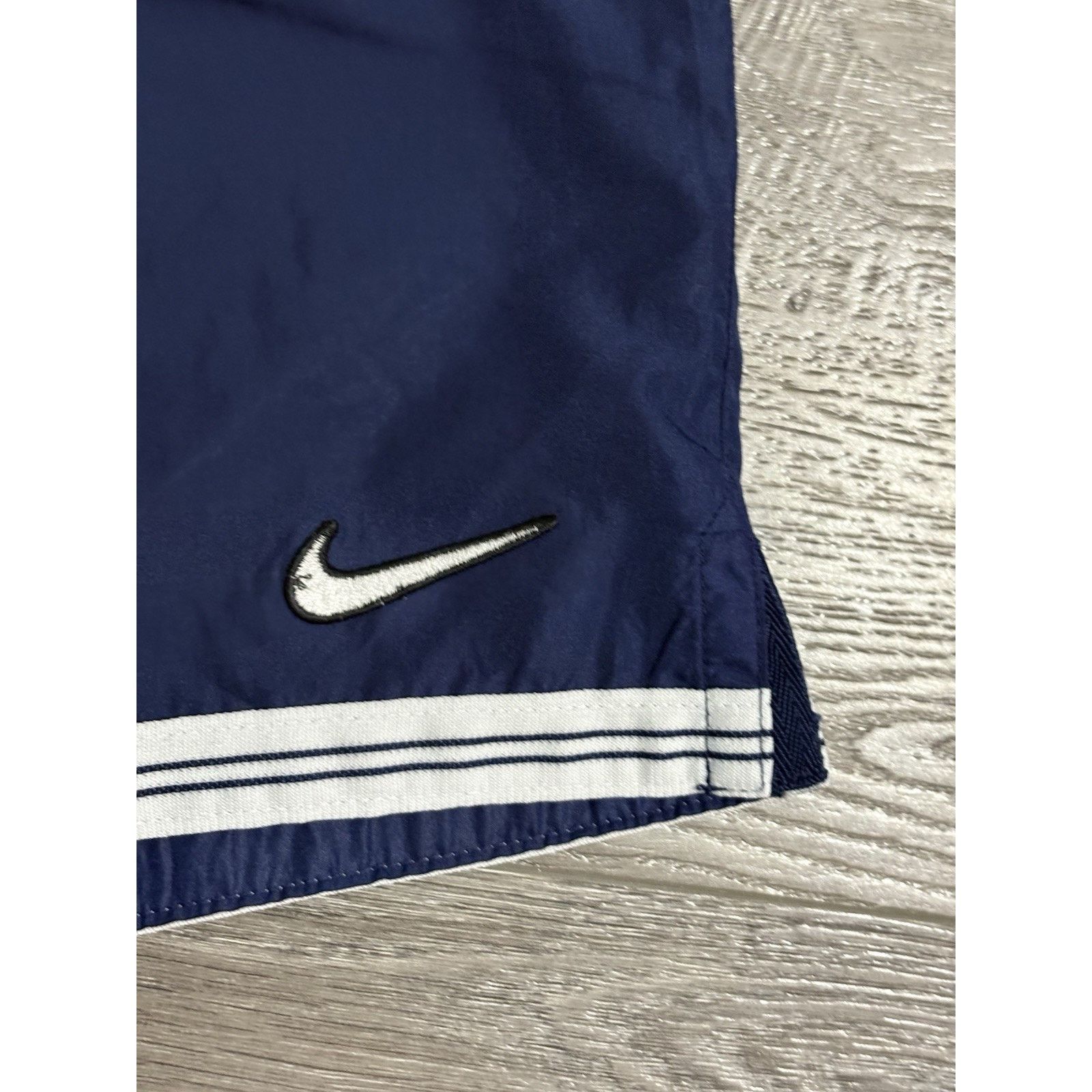 Nike Vintage 90s Nike Logo Striped Nylon Track Shorts - Men Large Size US 28 / EU 44 - 2 Thumbnail