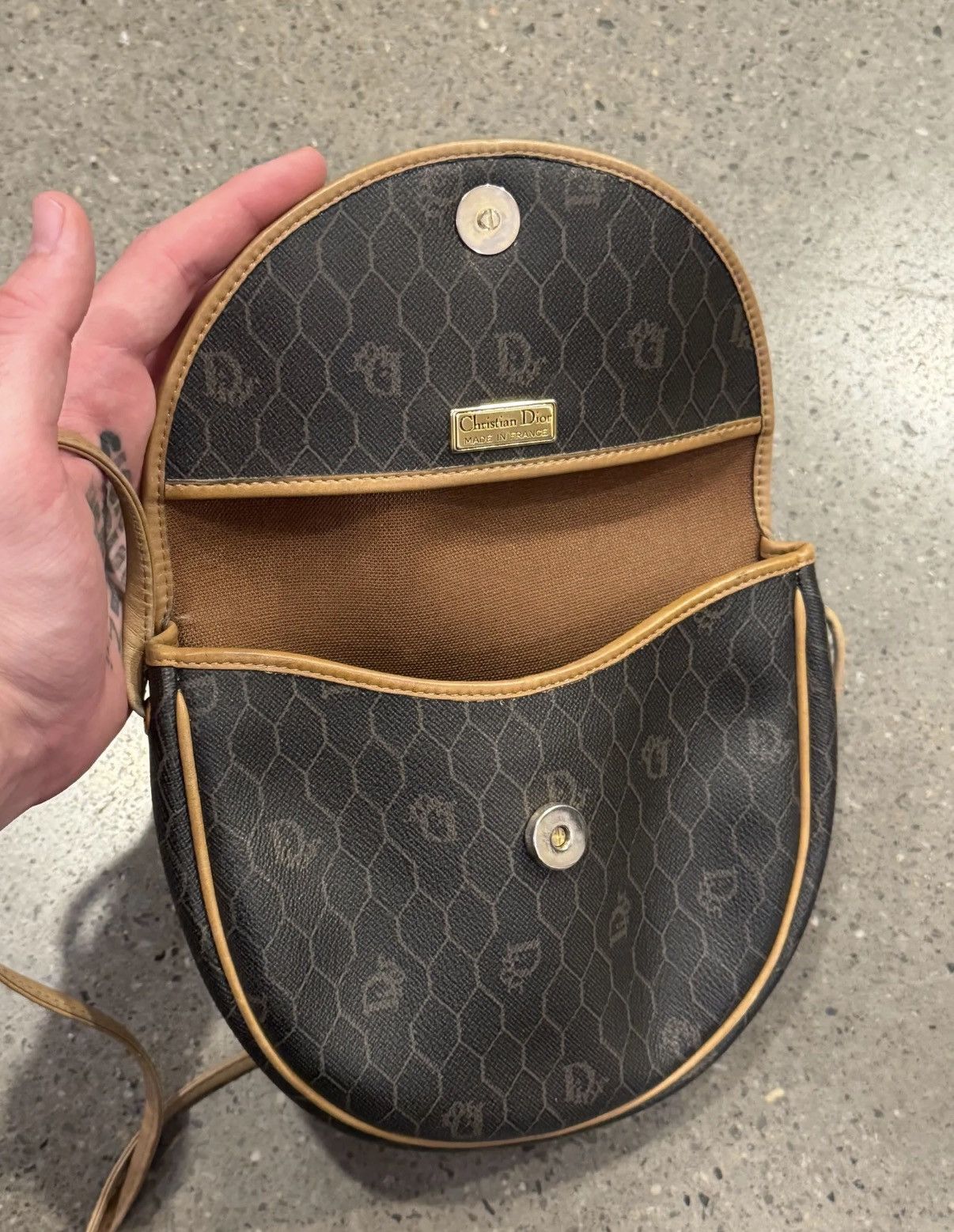 Dior Christian Dior Honey Comb Monogram Cross Body Bag Size ONE SIZE - 6 Thumbnail