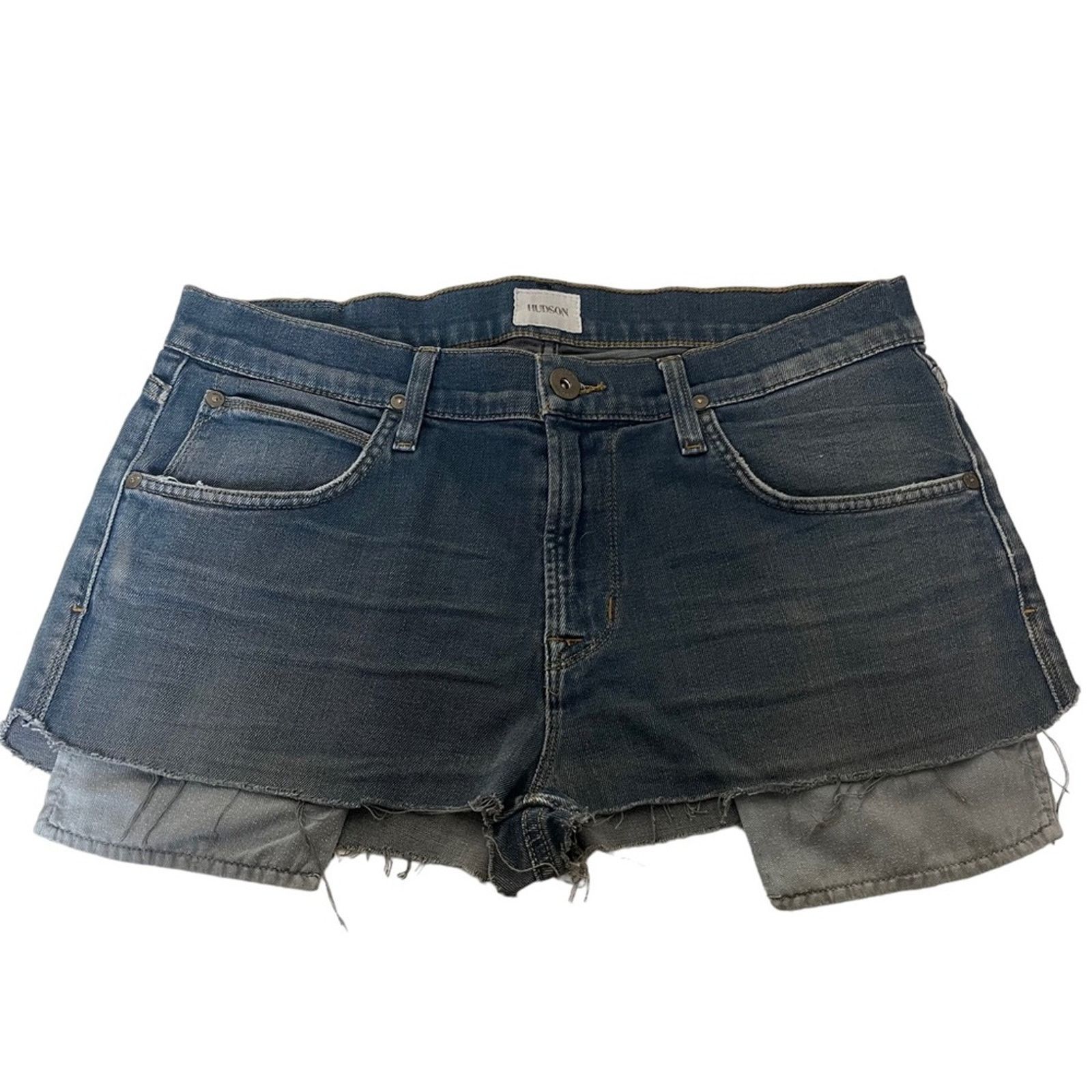 Hudson Hudson Blake Slim Straight Medium Wash Blue Denim Short 32 Size 32" / US 10 / IT 46 - 1 Thumbnail