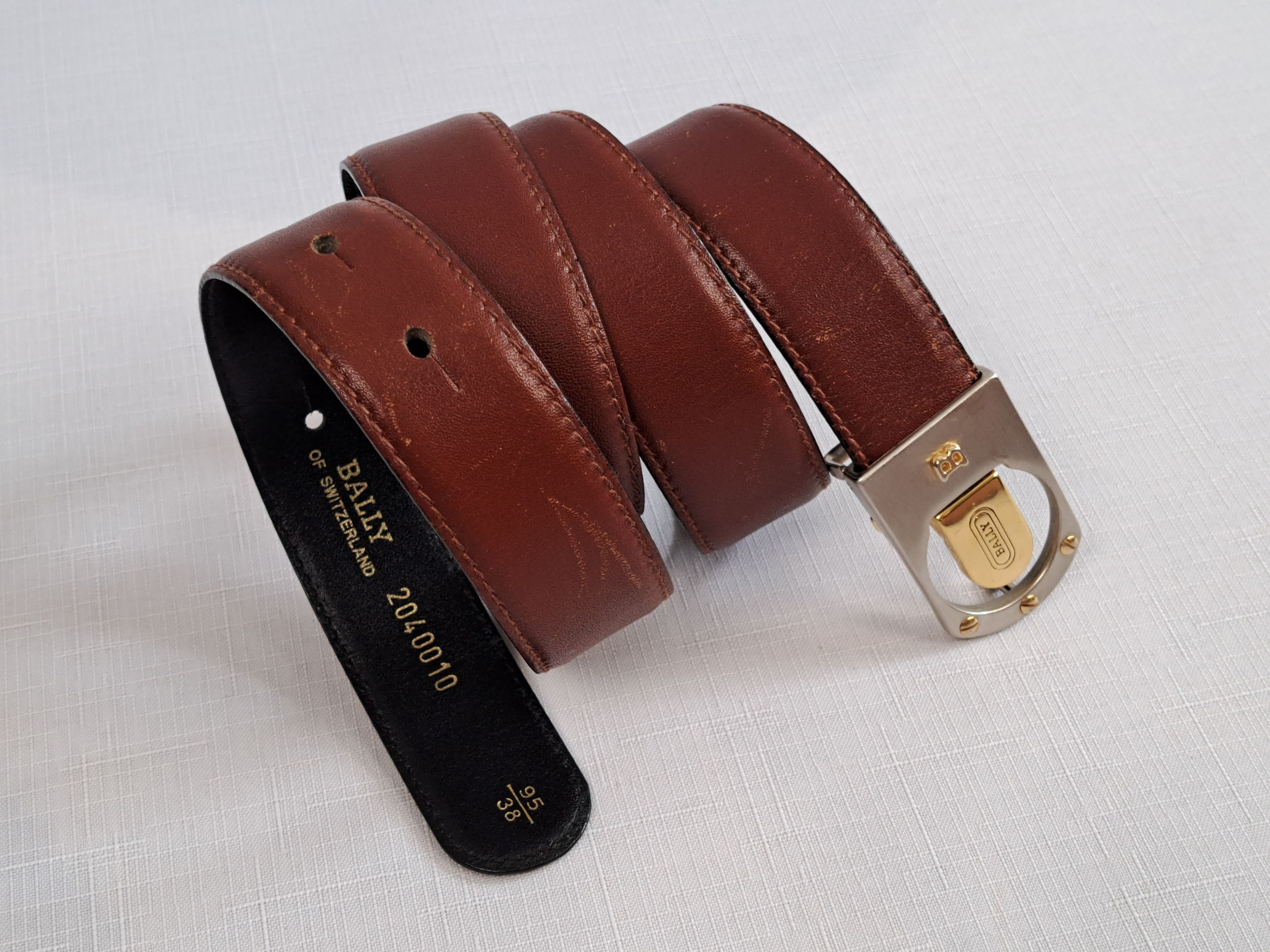 Bally × Vintage Vintage BALLY leather belt. Size ONE SIZE - 4 Thumbnail