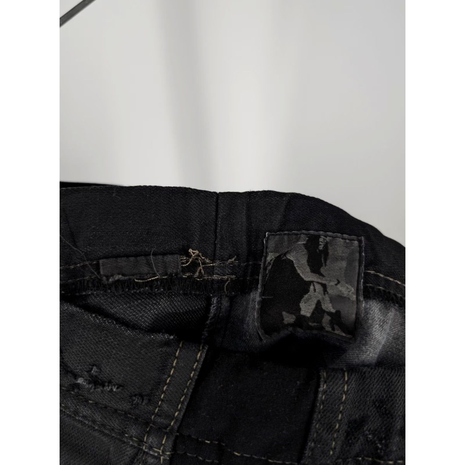 Rick Owens Rick Owens drkshdw Memphis Denim Jeans Cropped Cargo S Italy 30" Elastic Waist Charcoal Wash Mens Jeans Size US 29 - 5 Thumbnail