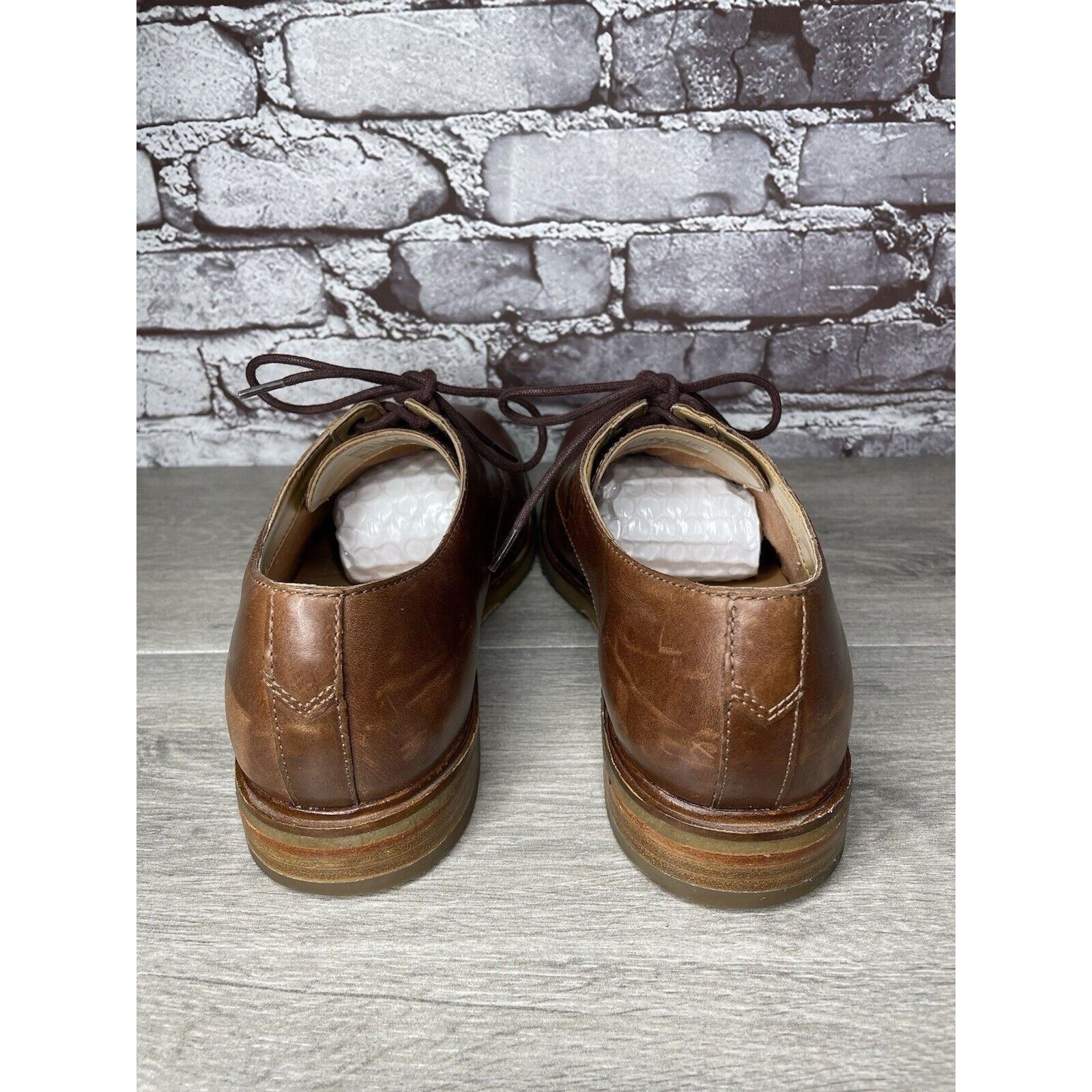 Clarks Clarks Brown Leather Oxfords Lace Up Gum Soles Shoes Men Sz Size US 9.5 / EU 42-43 - 4 Thumbnail