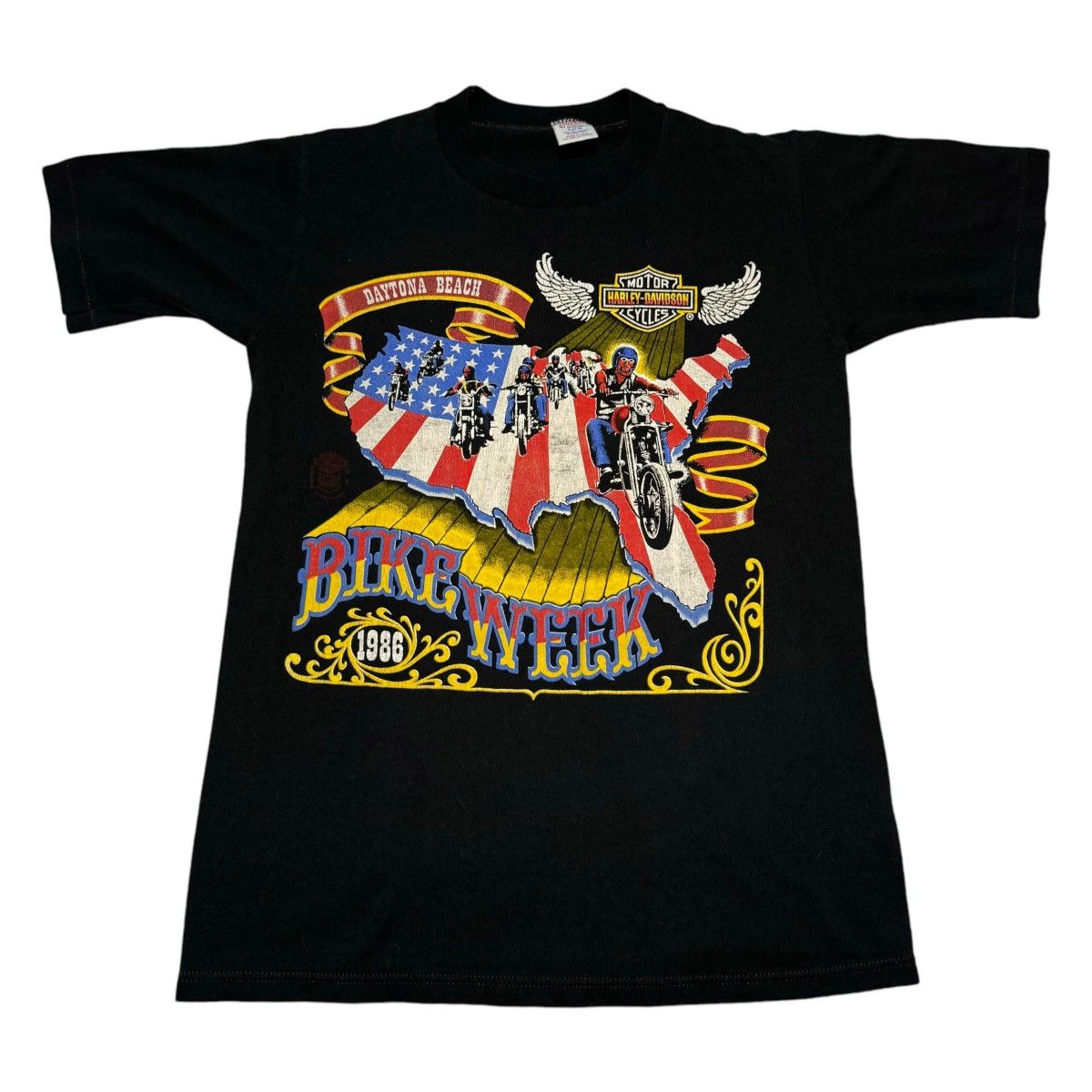 Harley Davidson Vintage Harley Davidson 1986 Daytona Bike Week Shirt Adult S Size US S / EU 44-46 / 1 - 1 Thumbnail