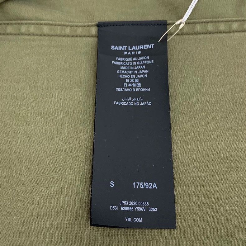 Saint Laurent Paris Saint Laurent Paris Army green old cotton lapel single-bre Size US S / EU 44-46 / 1 - 6 Thumbnail